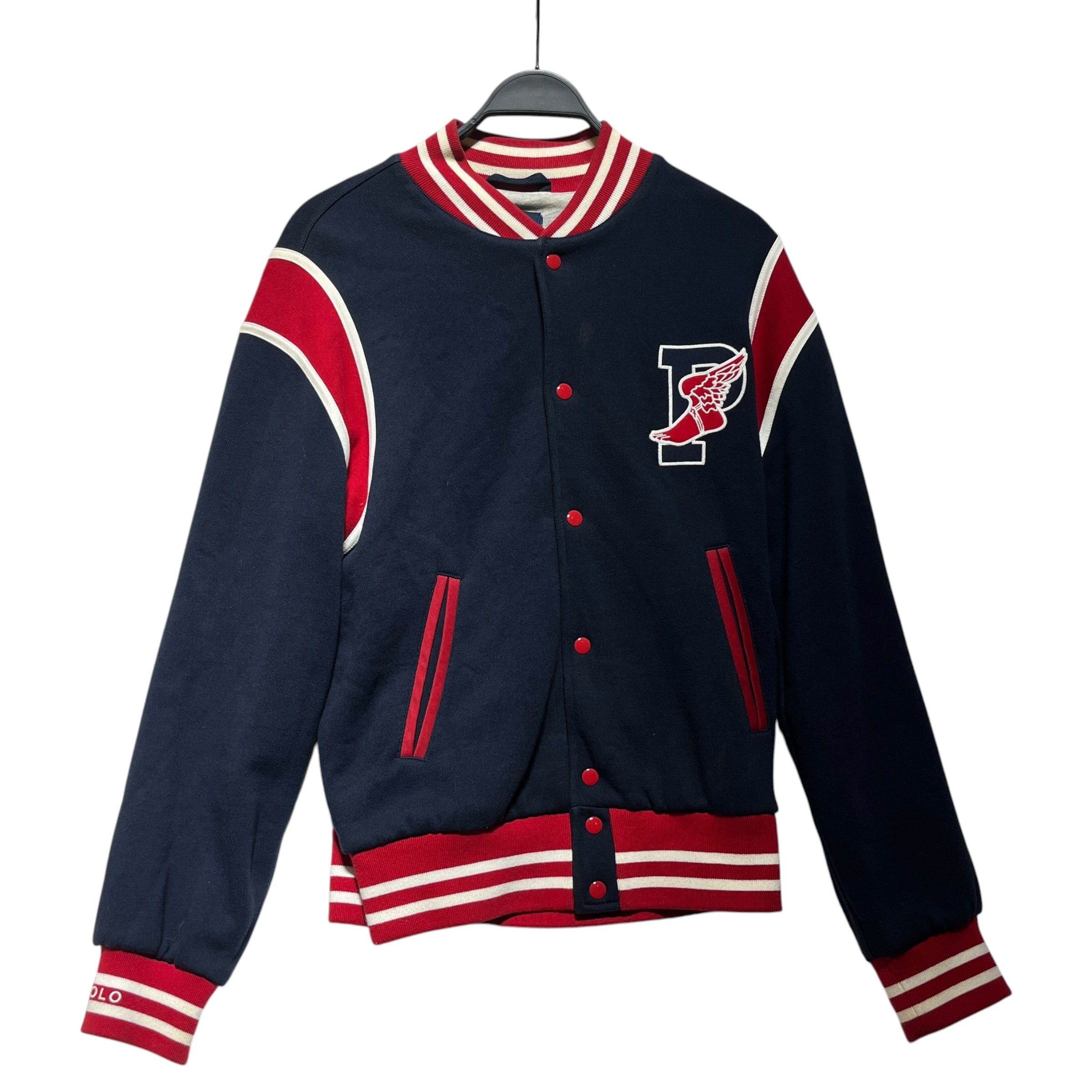 POLO RALPH LAUREN/Baseball Jkt/M/Cotton/NVY/P Wing Varsity Jacket view 1