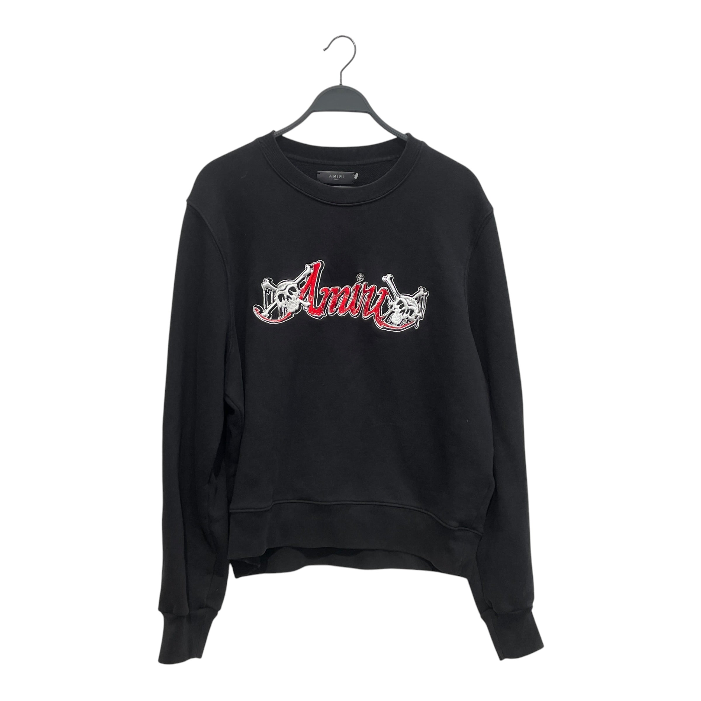 AMIRI/Tops/S/Cotton/BLK/AMIRI MOTLEY CRW EMBR CREWNECK view 1