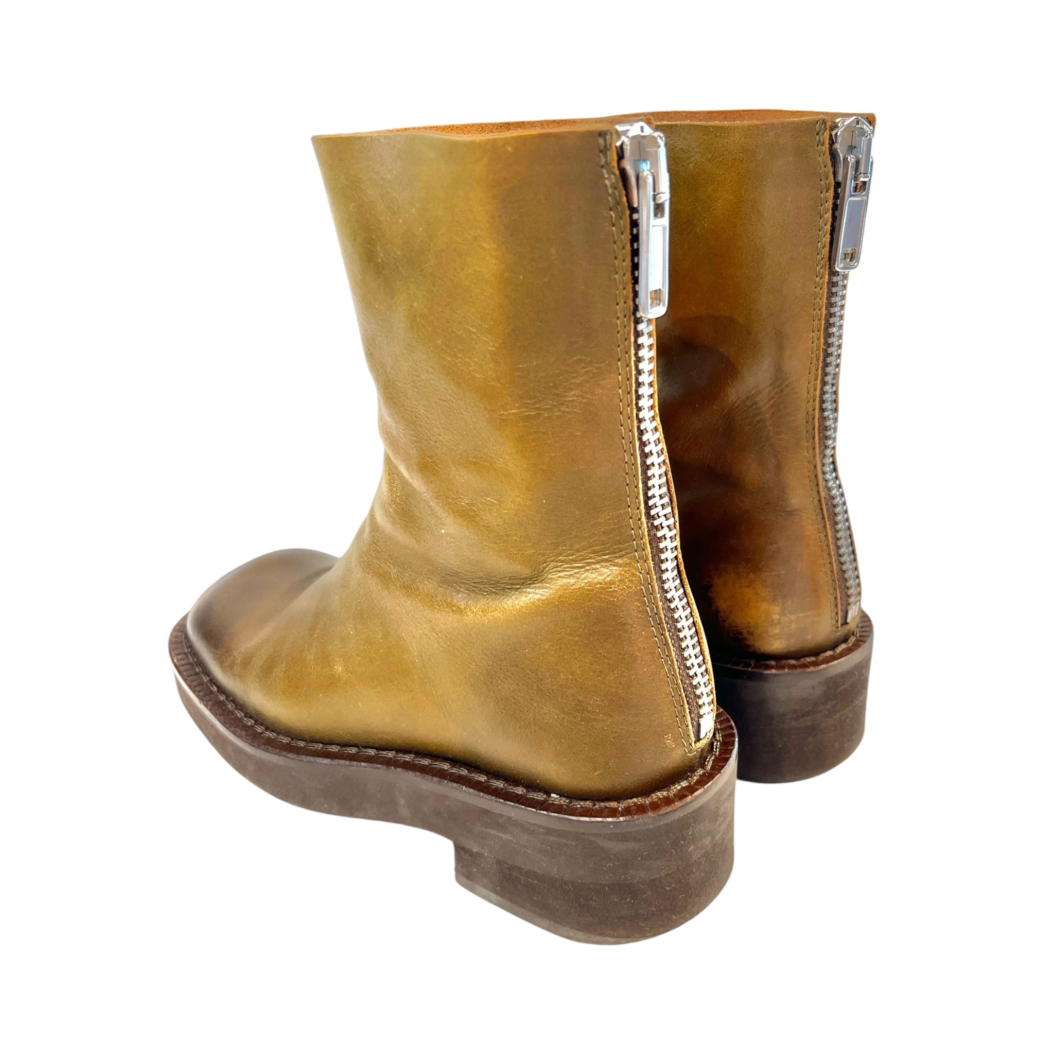 MM6/Biker Boots/EU 36/GRN/OLIVE ANKLE BOOT view 2