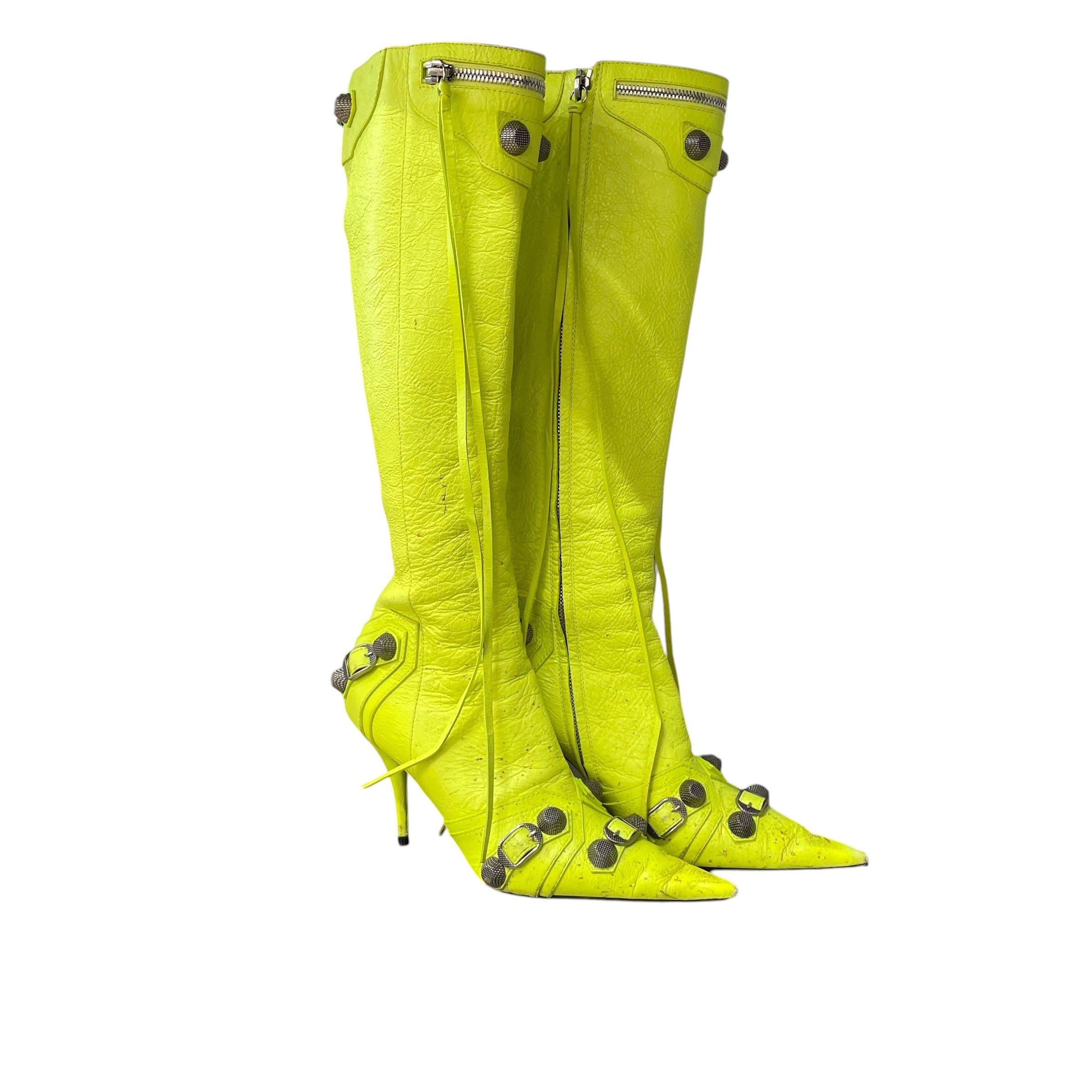 BALENCIAGA/Long Boots/EU 36/Leather/GRN/cagole view 1