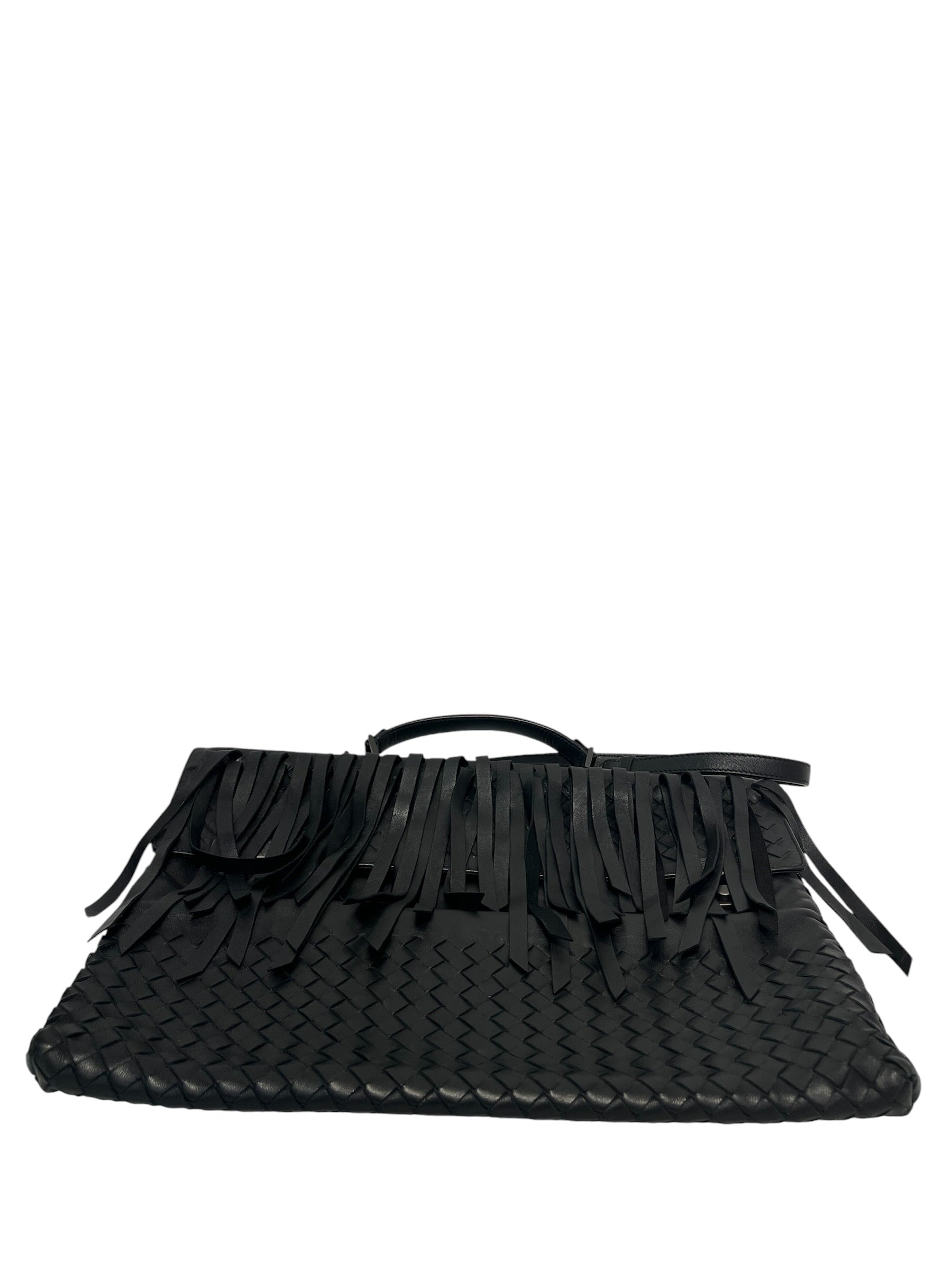 BOTTEGA VENETA/Tote Bag/Leather/BLK/FRINGE view 5