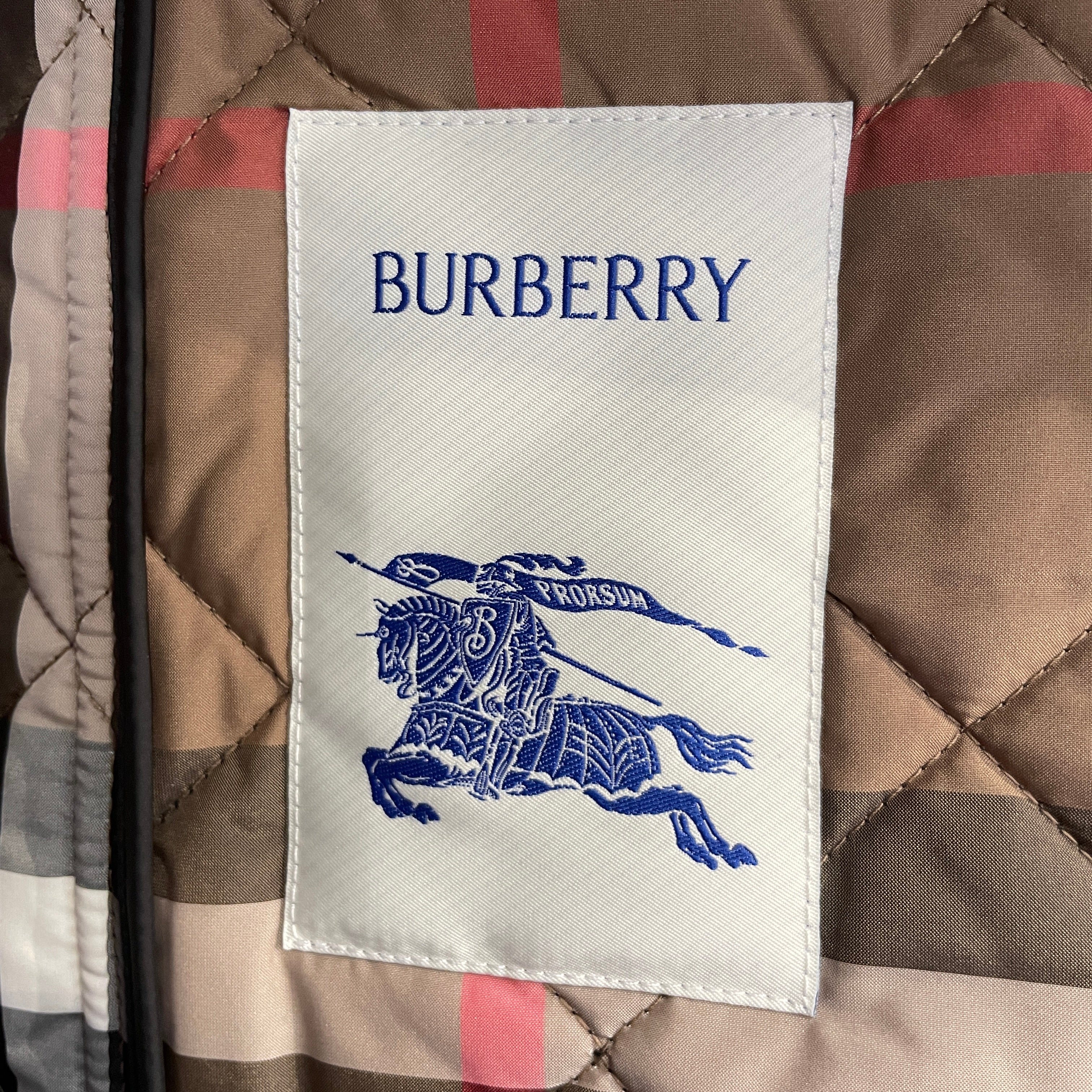 BURBERRY/Quilted Jkt/L/Nylon/NVY/BURBERRY PLAID JKT view 3