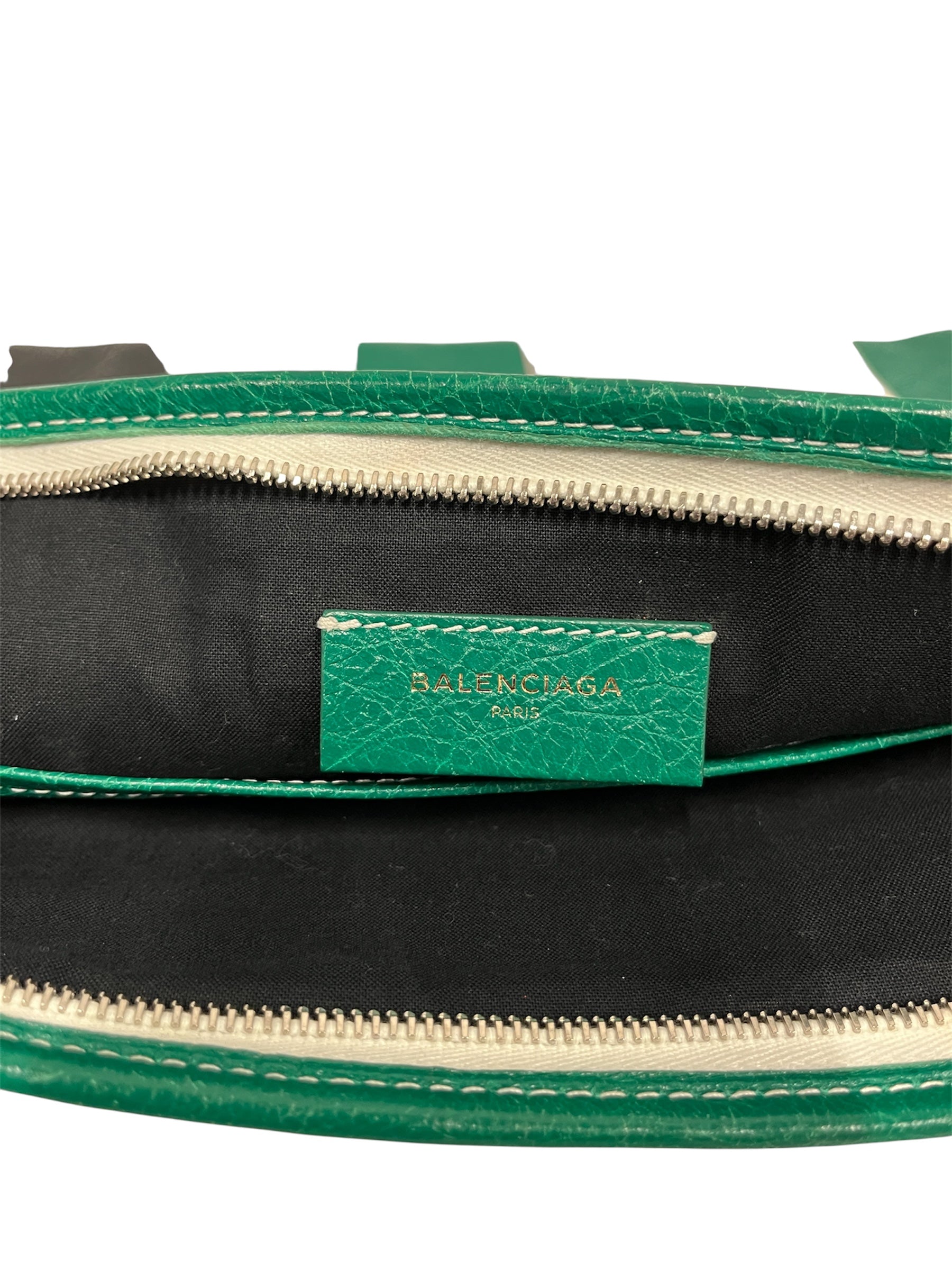 BALENCIAGA/Pouch/Stripe/Leather/GRN/BAZAR POUCH view 5