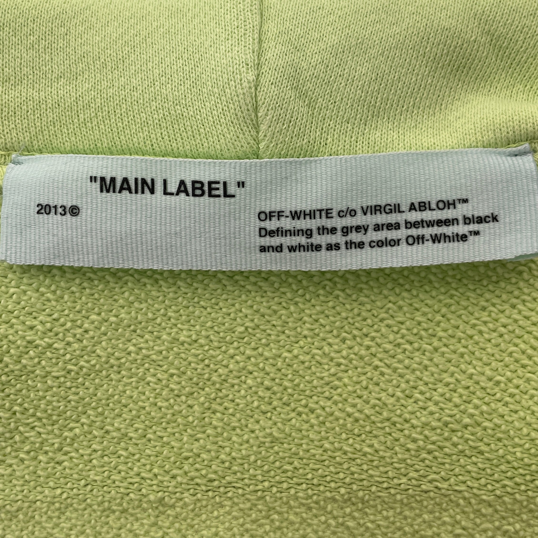 OFF-WHITE/Hoodie/XS/Graphic/Cotton/GRN/OWBB032S19D97083 view 3