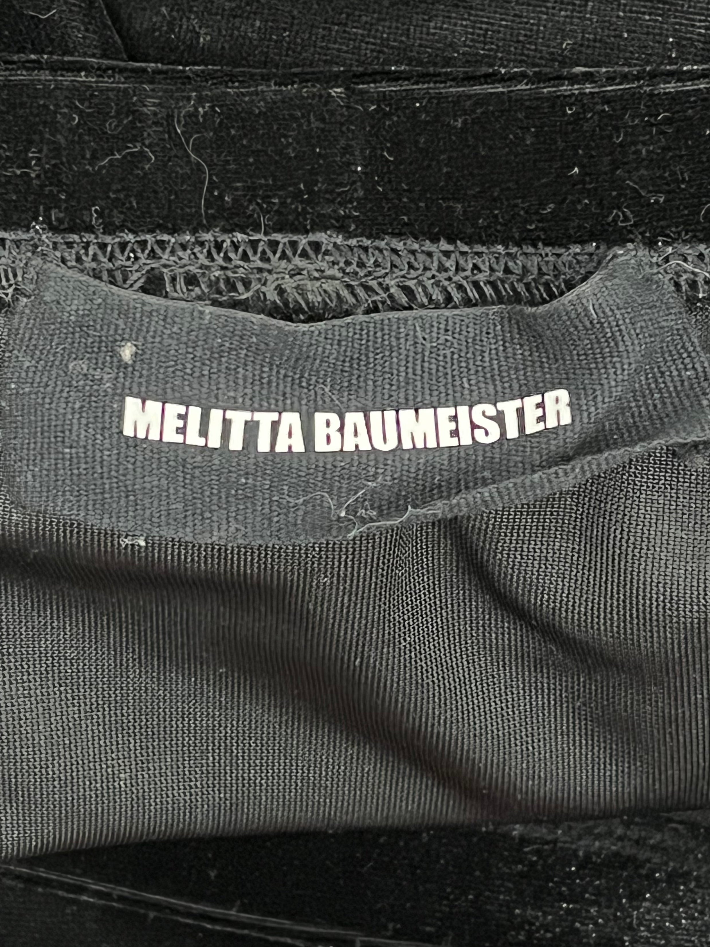 MELITTA BAUMEISTER/Long Skirt/4/Velour/BLK/Flare/ROUND STUCTURED BOTTOM view 4