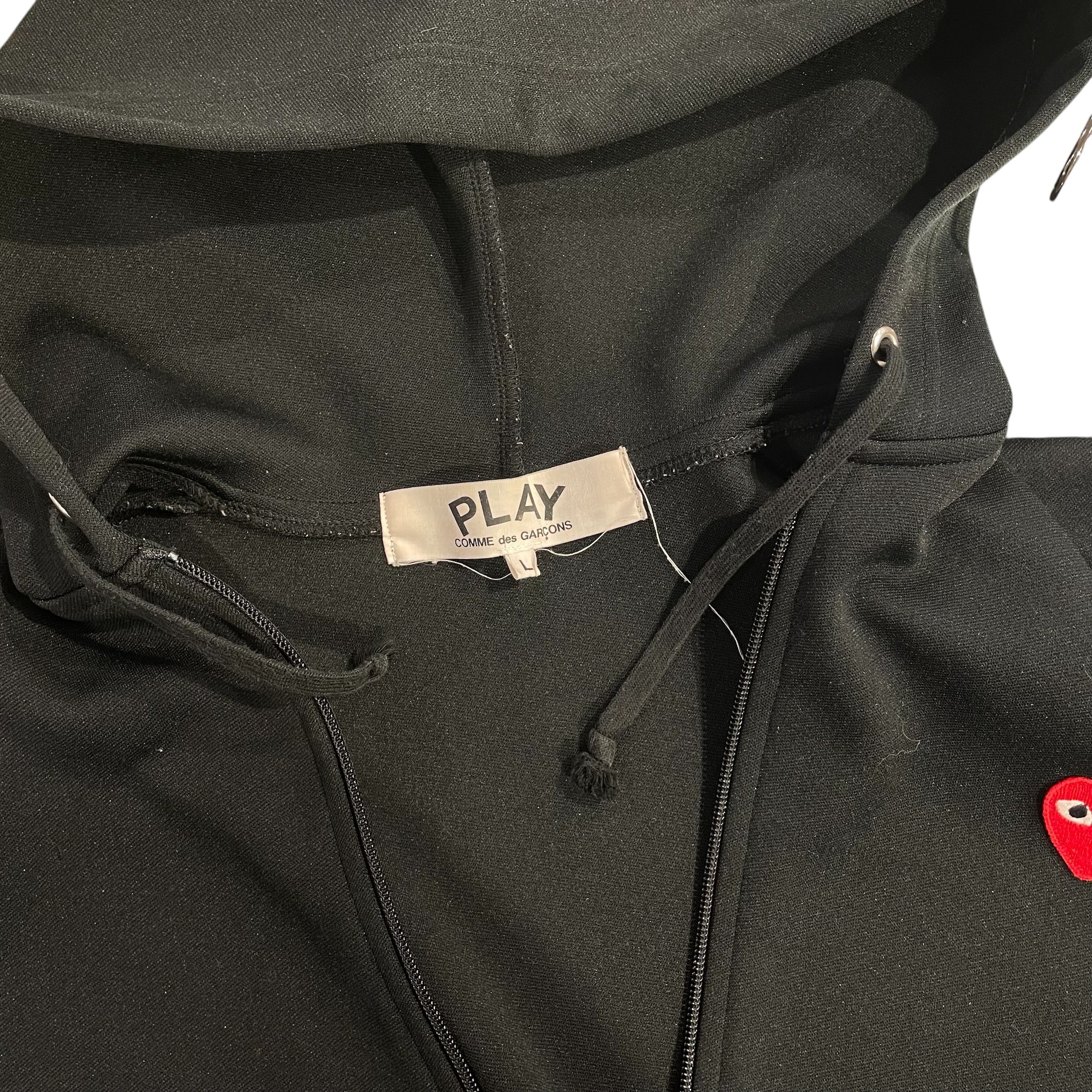 PLAY COMME des GARCONS/Zip Up Hoodie/L/BLK/ view 4