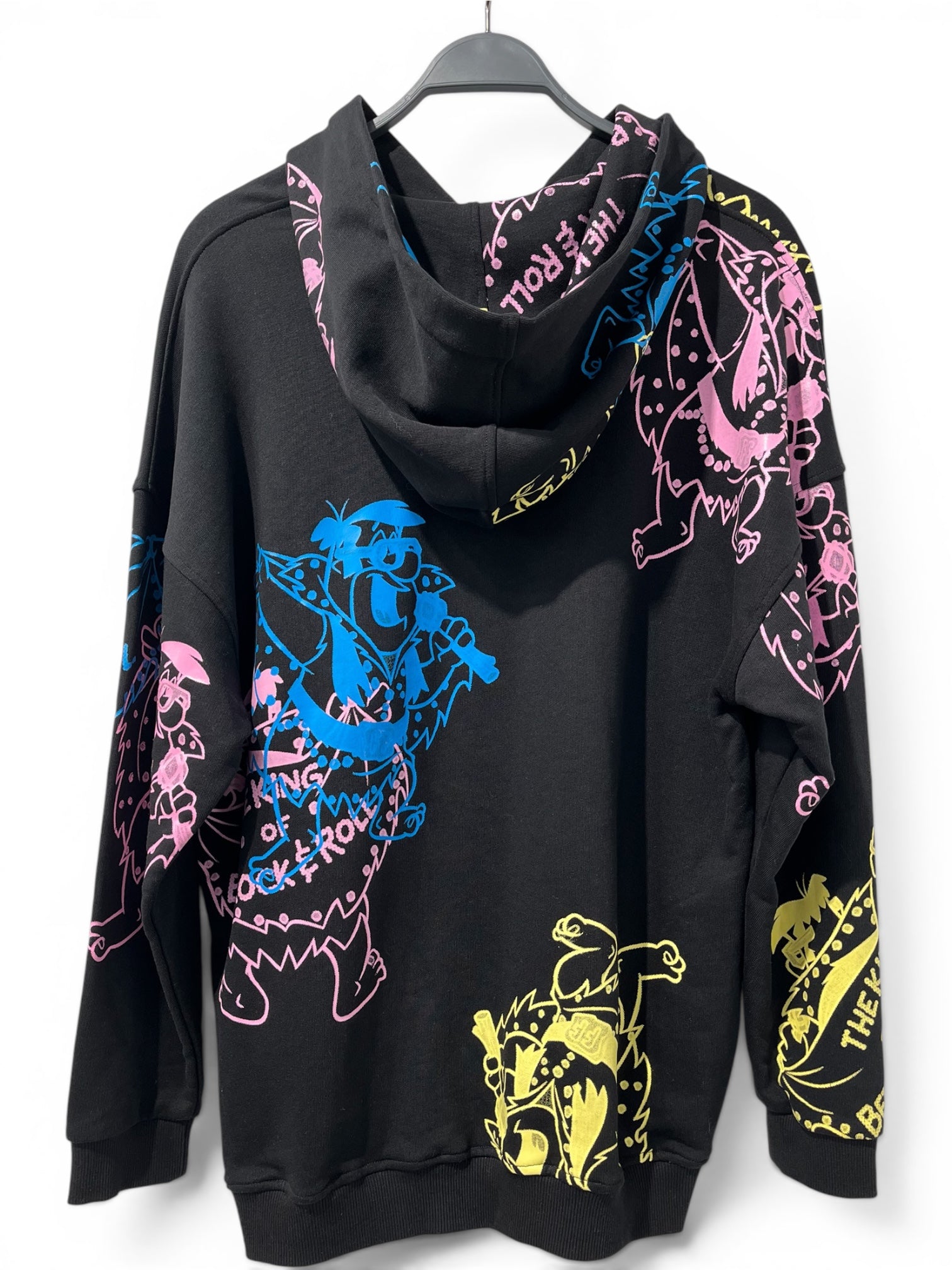 JEREMY SCOTT/Hoodie/42/Cotton/BLK/FLINSTONES PNK BLU YEL view 2