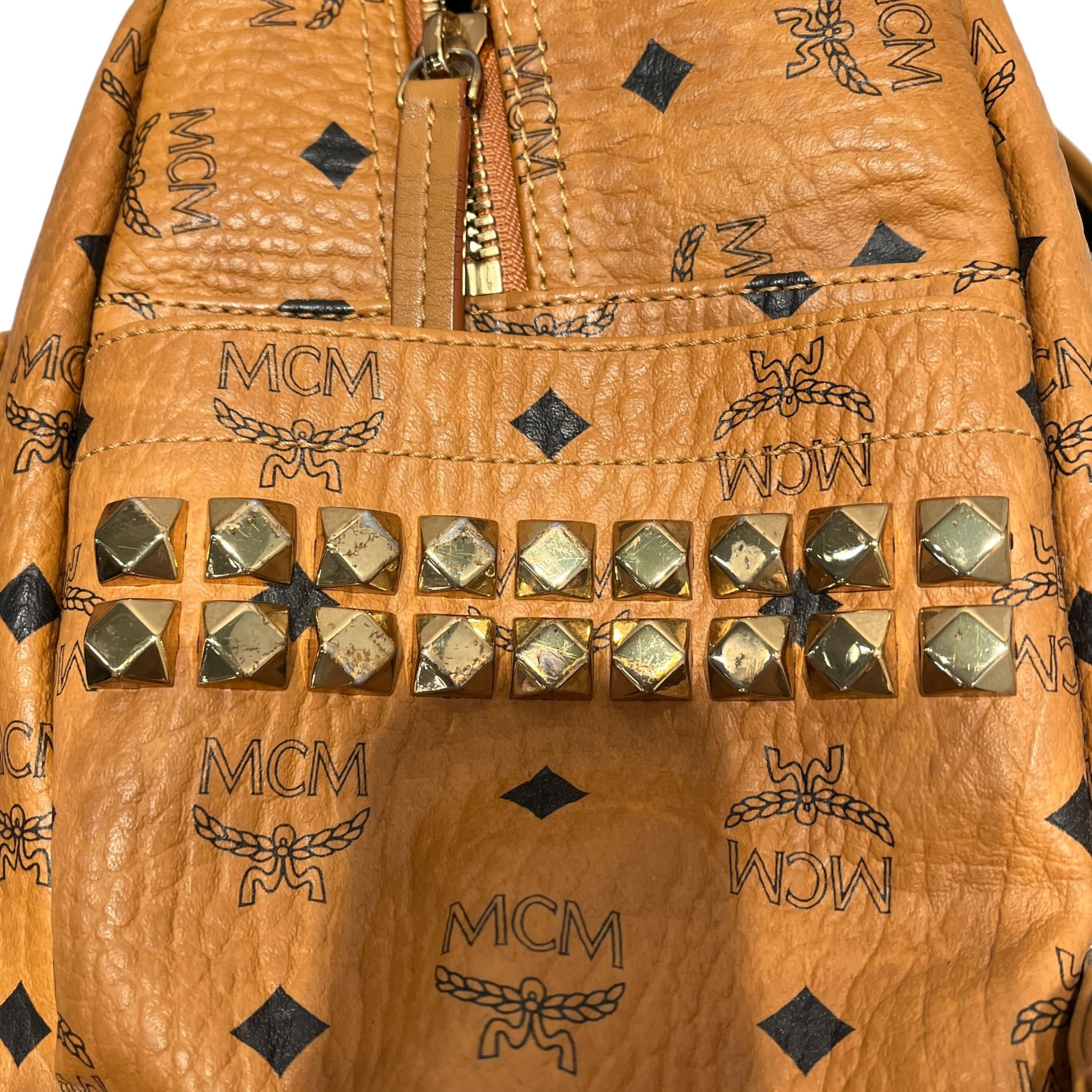 MCM/Backpack/Monogram/Leather/BEG/MCM STUD BAG view 9