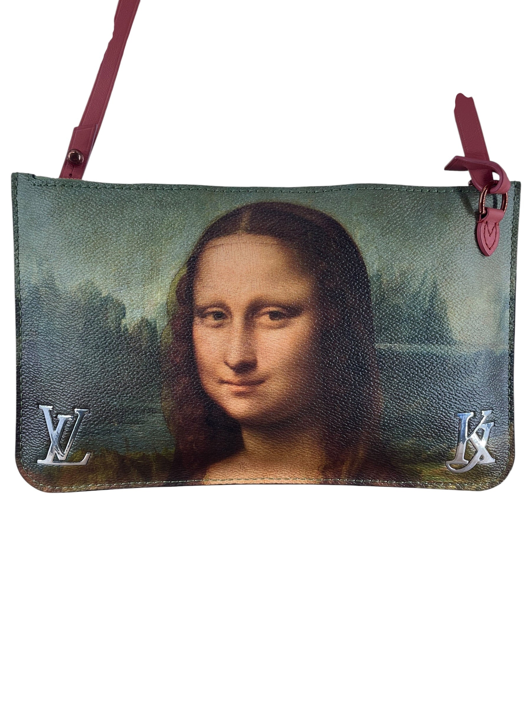 LOUIS VUITTON/Pouch/All Over Print/Leather/GRN/MONA LISA JEFF KOONS 2017 LIMI view 4