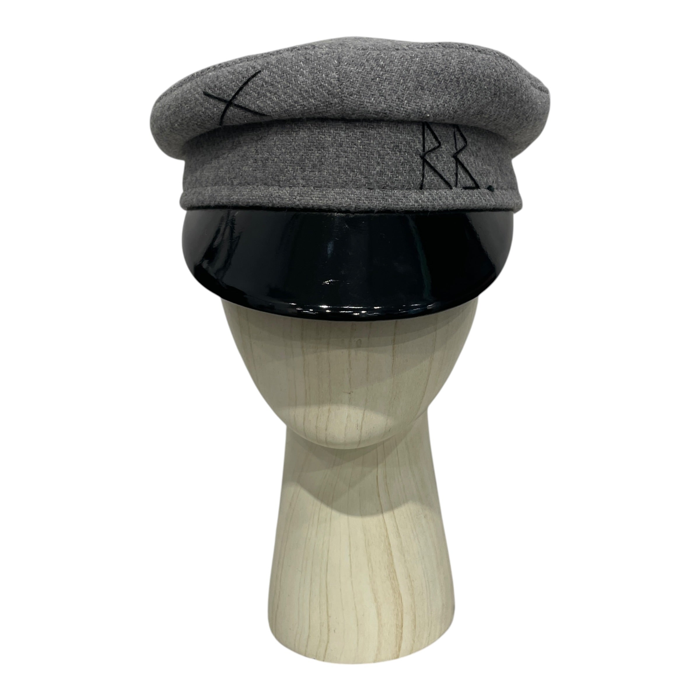 RUSLAN BAGINSKIY/Newsboy Cap/L/Wool/GRY/L's/PATENT LEATHER BRIM CAP view 1