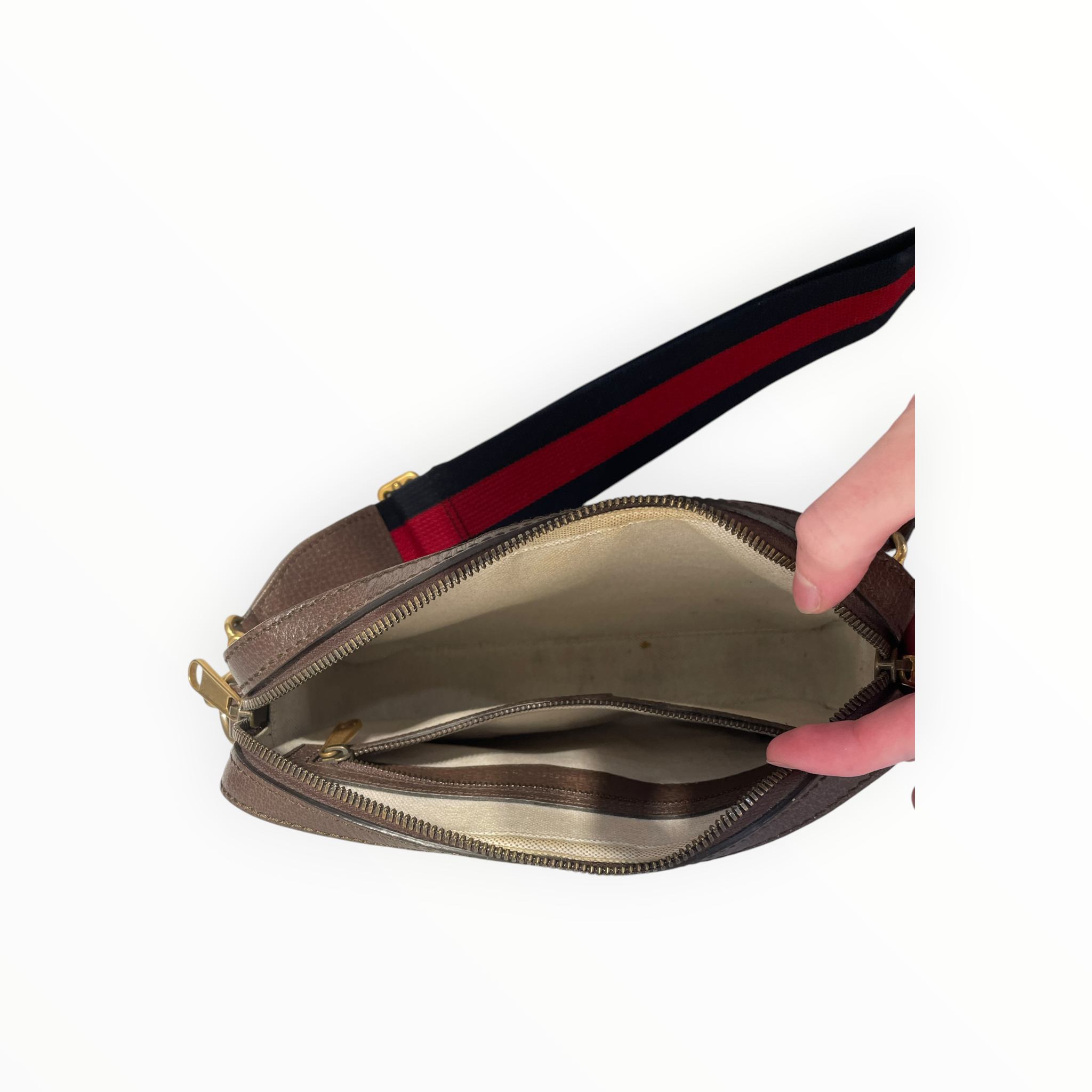 GUCCI/Cross Body Bag/Monogram/Leather/BEG/ophidia supreme view 5