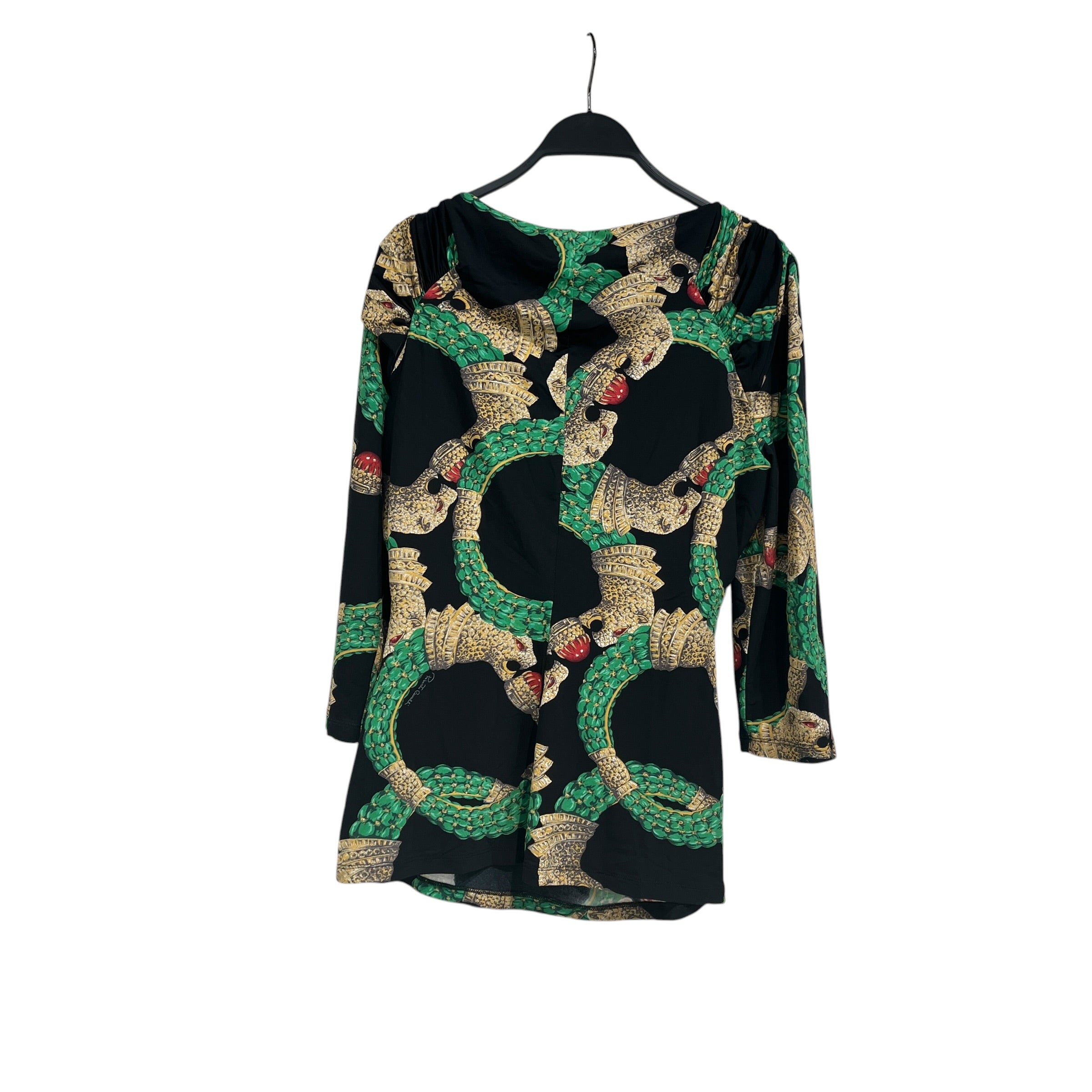 roberto cavalli/3|4S Dress/48/All Over Print/Nylon/BLK/ view 2
