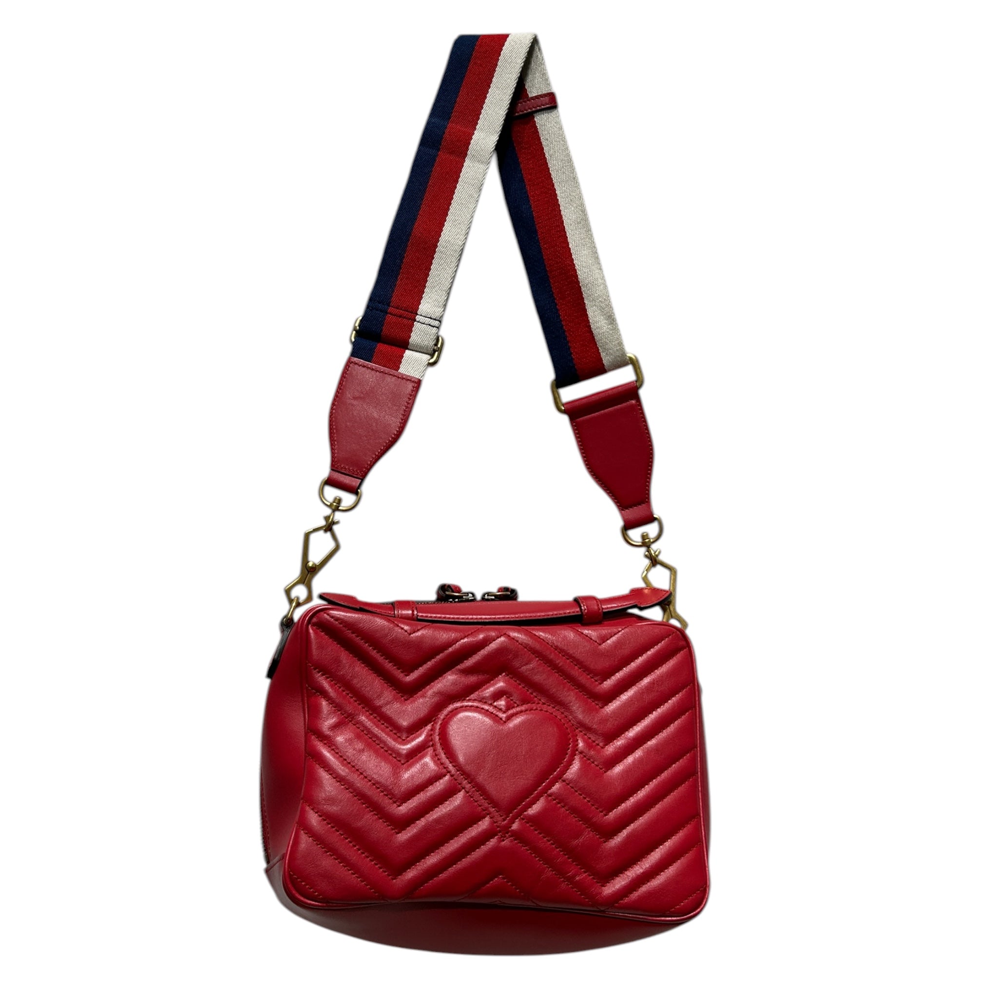 GUCCI/Bag/Leather/RED/MARMONT MATELASSE SHOULDER view 2