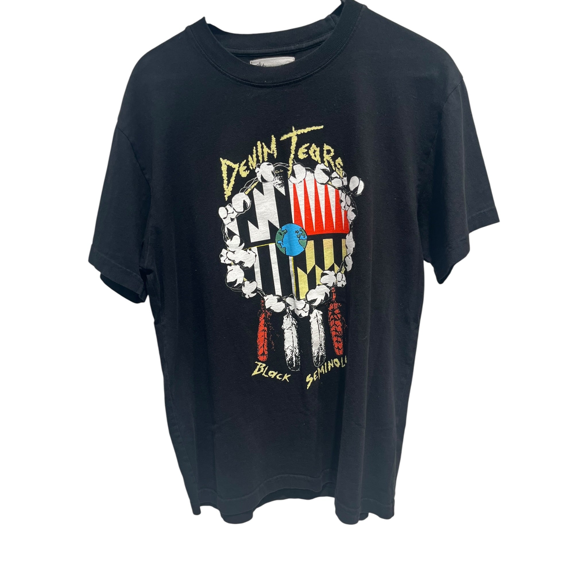 DENIM TEARS/T-Shirt/M/Cotton/BLK/ view 1