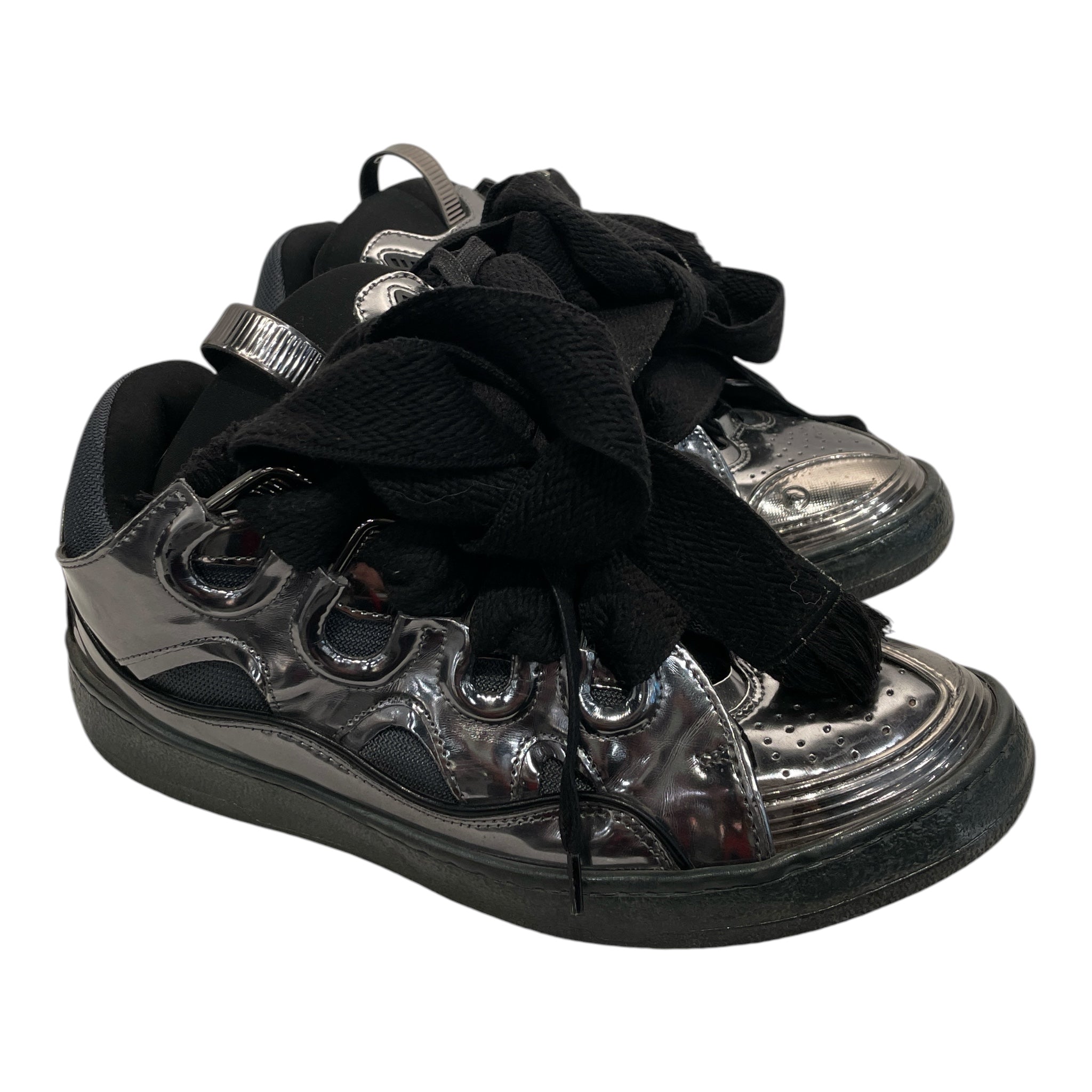 LANVIN/Low-Sneakers/EU 41/Leather/SLV/SILVER CURB SNEAKERS view 1