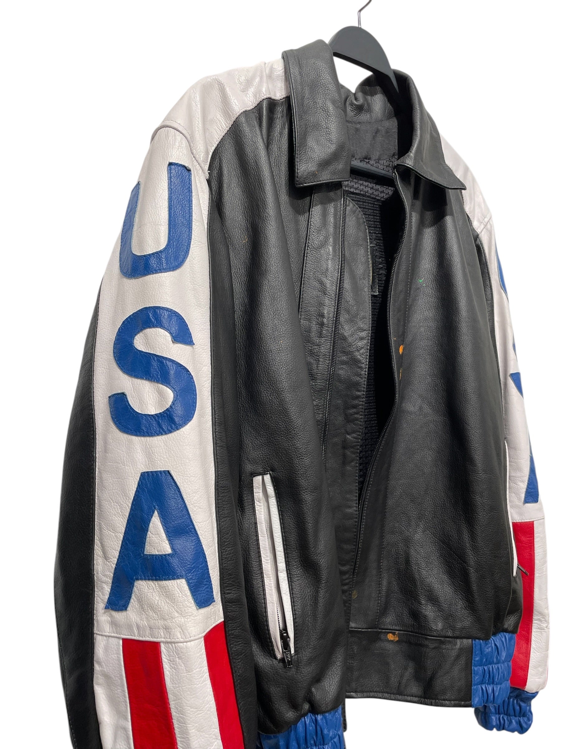 Vintage/Leather Jkt/M/Leather/BLK/All Over Print/USA ALL OVER view 3