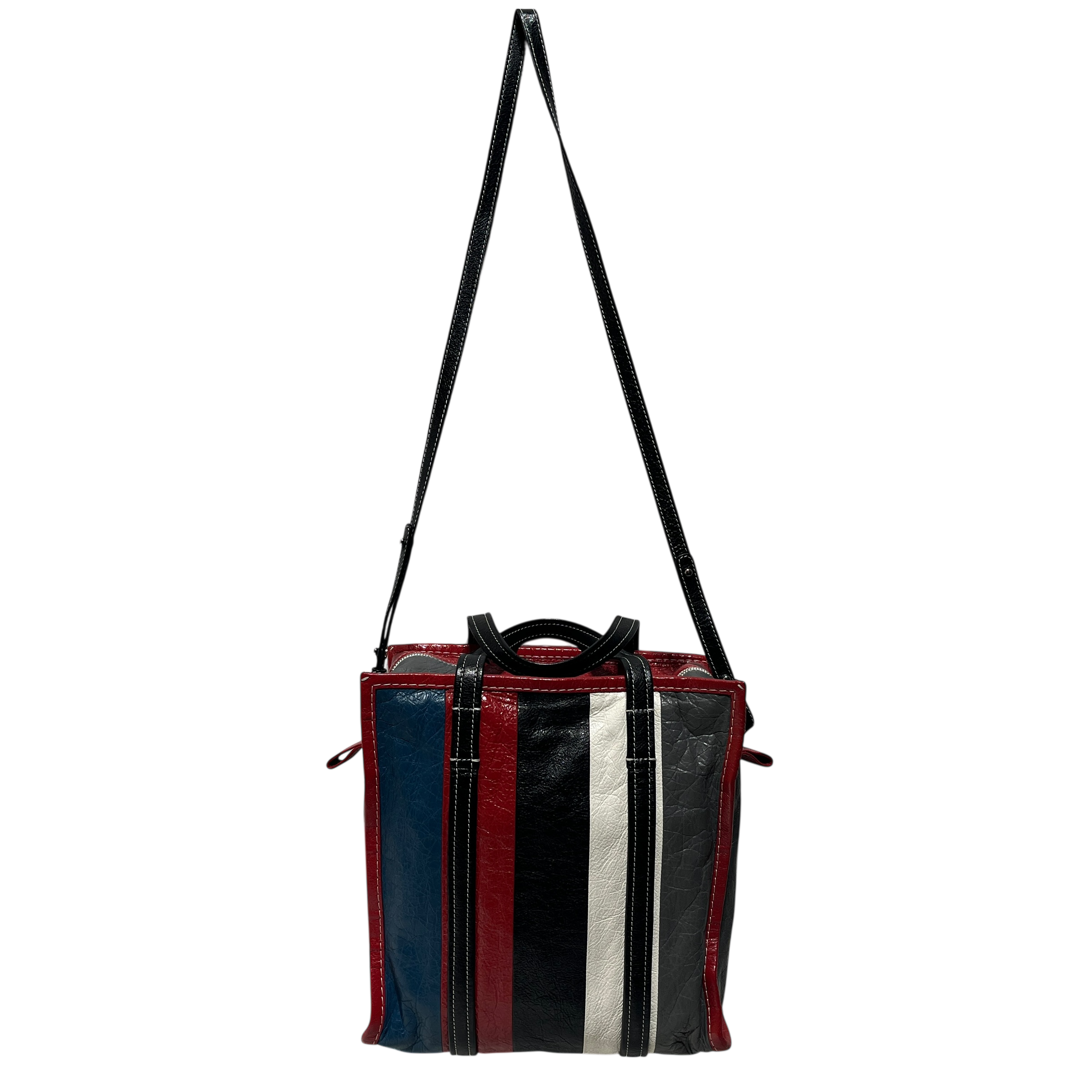 BALENCIAGA/Cross Body Bag/Stripe/Leather/MLT/MULTICOLOR BAZAR TOTE view 3