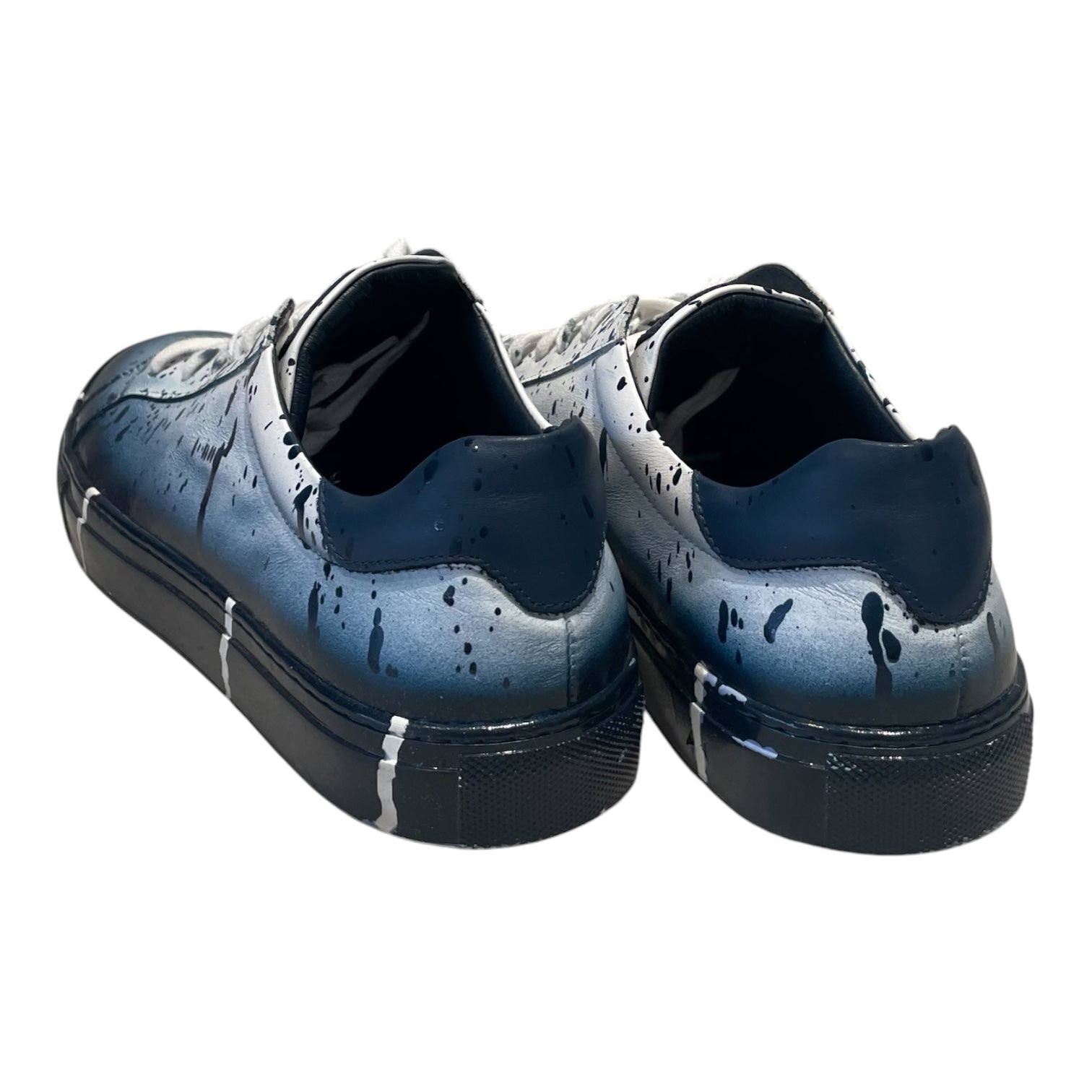 FABIANORICCI/Low-Sneakers/EU 40/All Over Print/Leather/BLU/PAINT SPLATTER view 2
