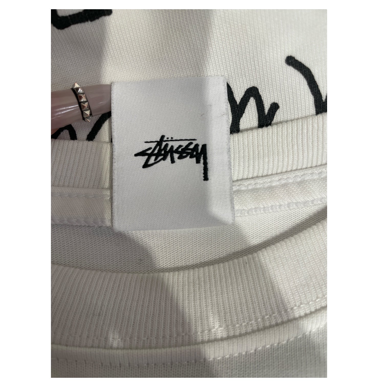 STUSSY/NIKE/T-Shirt/S/Cotton/WHT/TRIBE BACK PRINT view 4