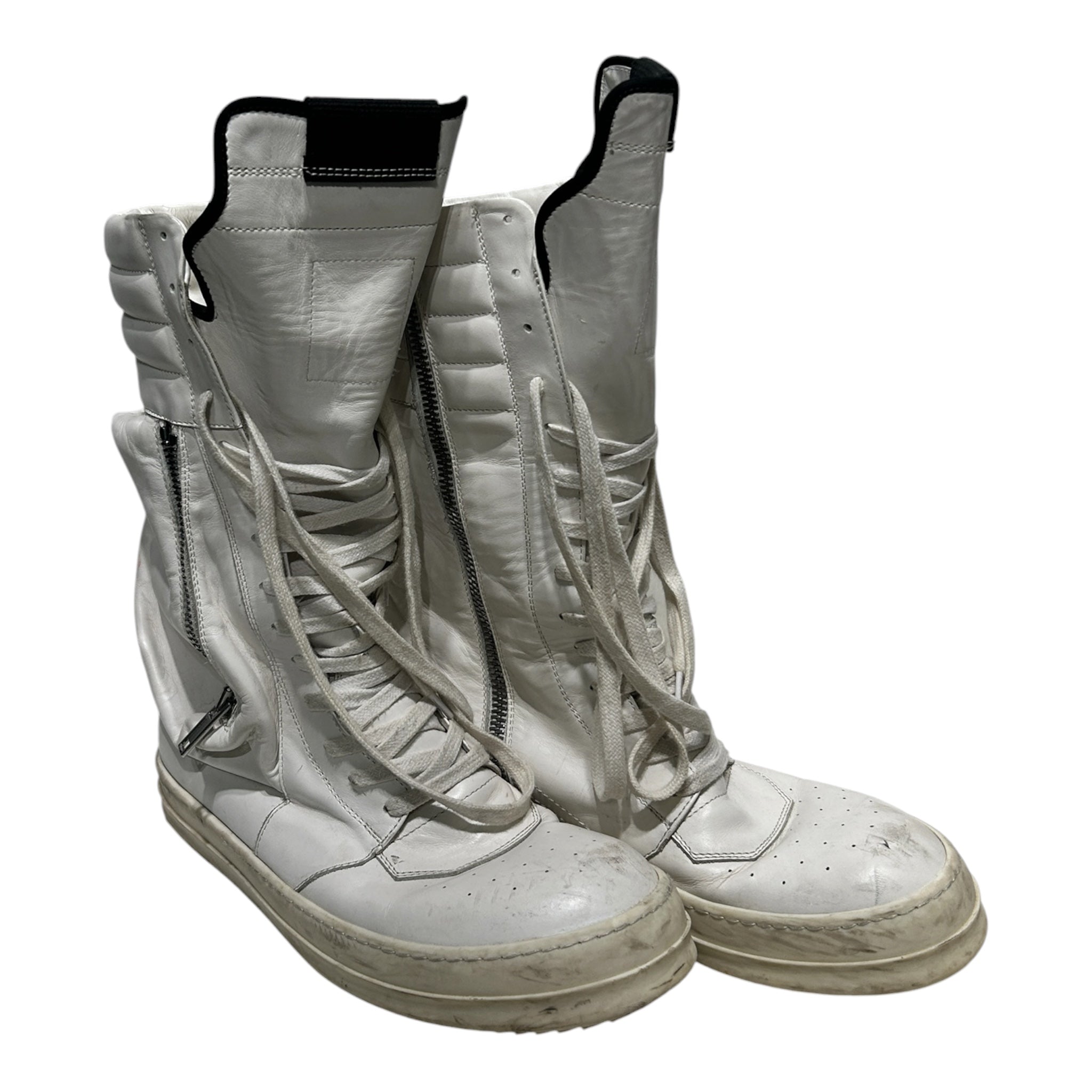 Rick Owens/Hi-Sneakers/EU 43/Leather/WHT/CARGO BASKET view 2