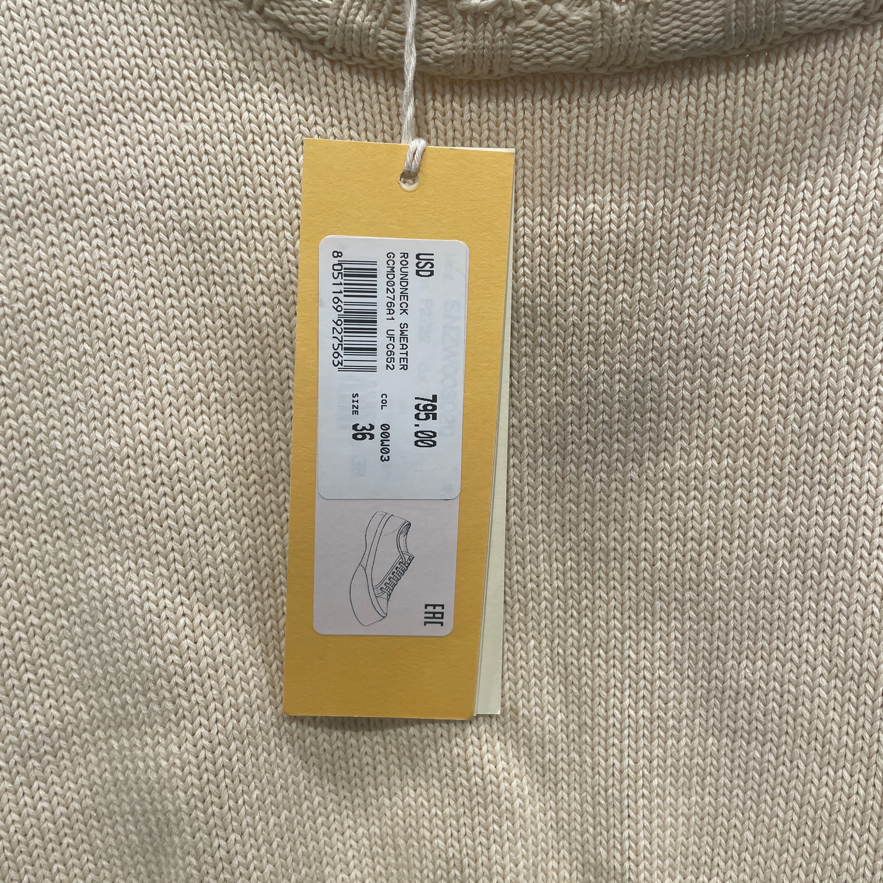 MARNI/Sweater/36/Cotton/CRM/ROUNDNECK SWEATER MARNI LOGO view 5