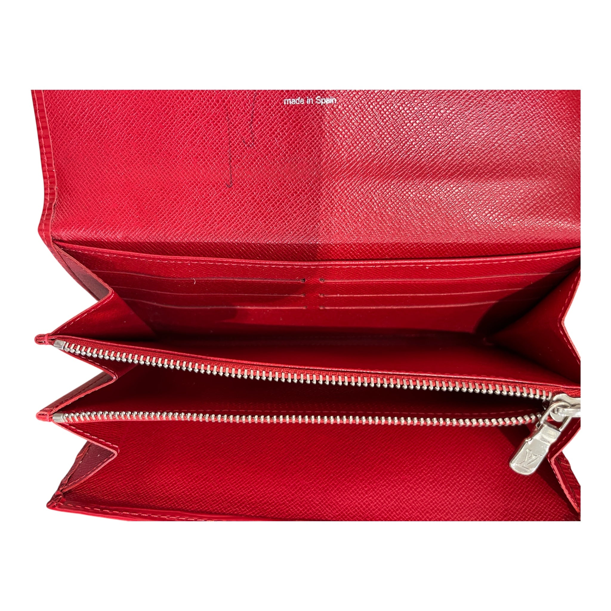 LOUIS VUITTON/Long Wallet/Leather/RED/L's/CA3102 view 3