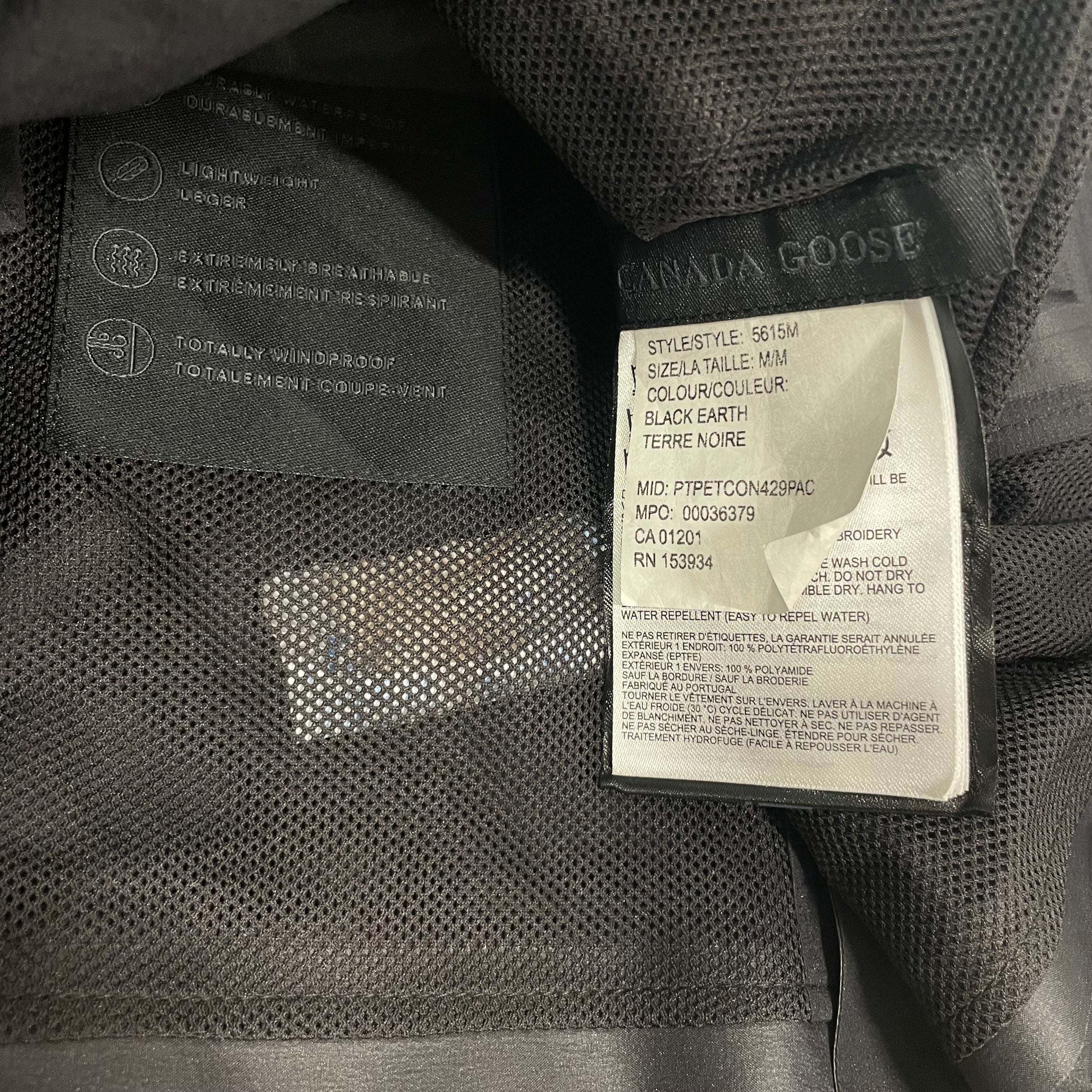 CANADA GOOSE/Windbreaker/M/Gore-Tex/BLK/TRENCHY/FULL ZIPP/HOODIE view 4