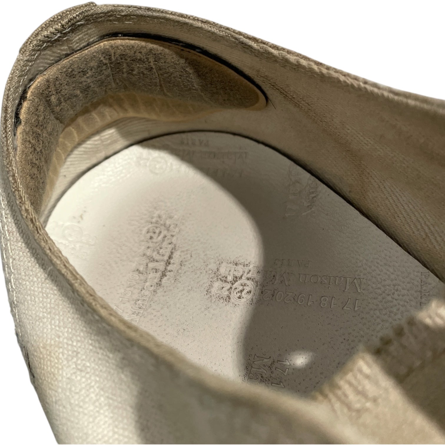 Maison Margiela/Low-Sneakers/EU 41/Cotton/WHT/splatter tabi sneaker view 7