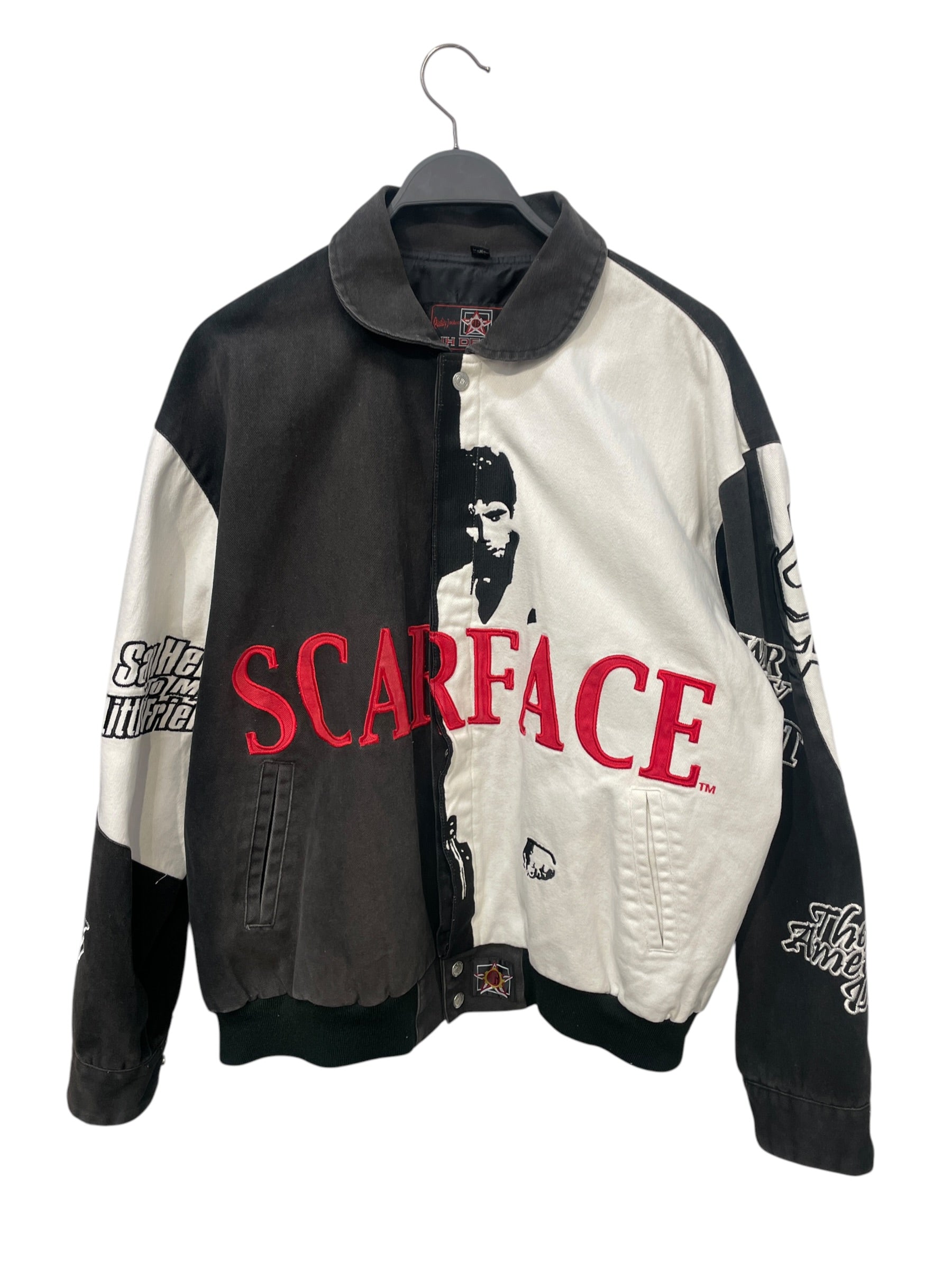 JH Design Group/Souvenir Jkt/XL/Cotton/BLK/Border/SCARFACE color block view 1