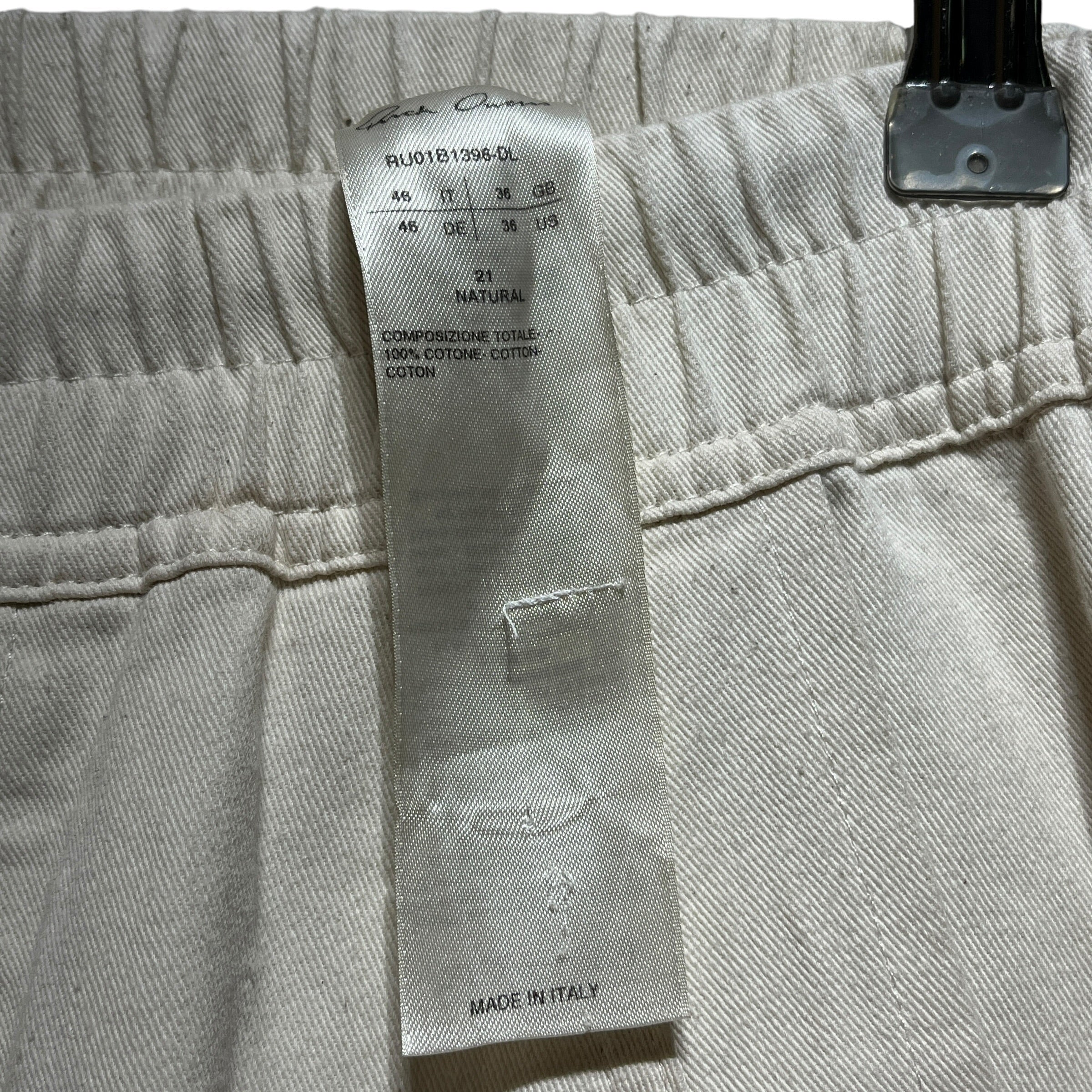 Rick Owens/Pants/36/Cotton/CRM/FOGACHINE SS22 view 3