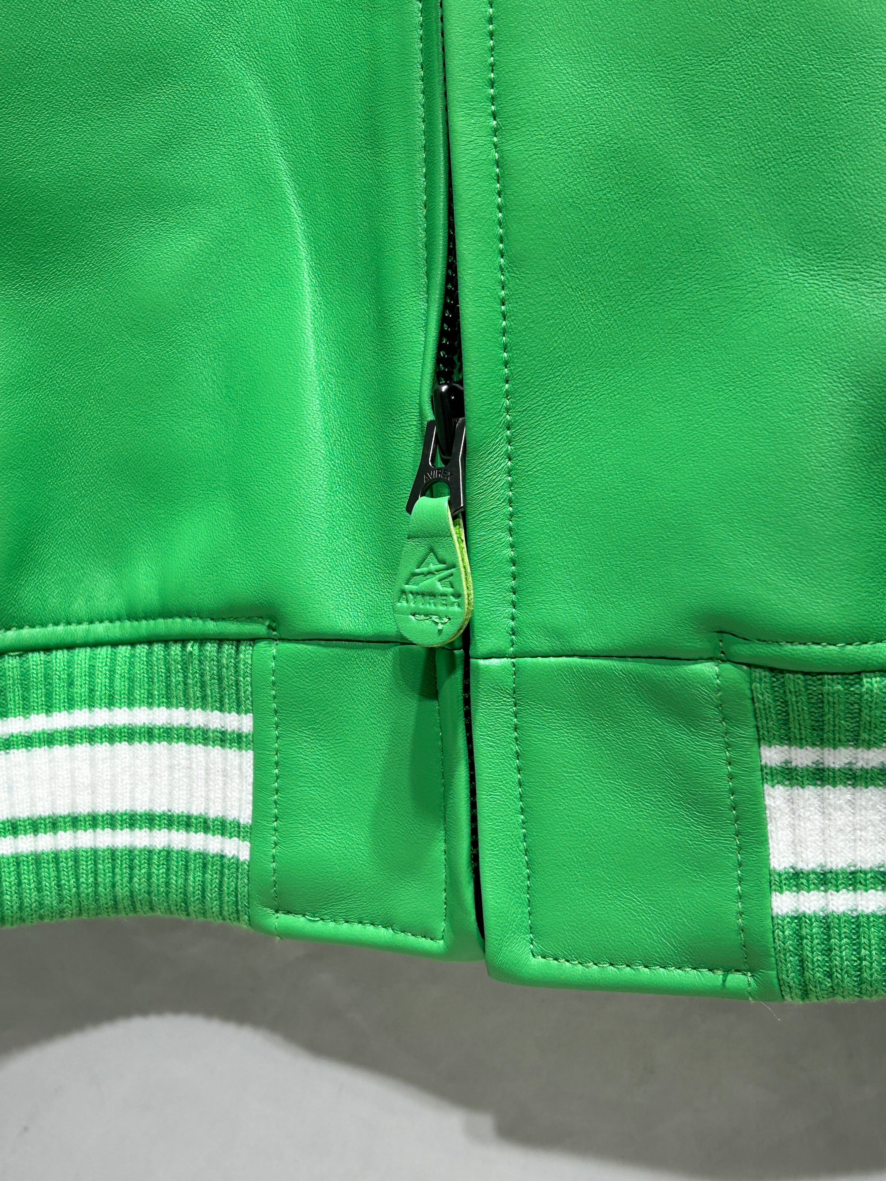 AVIREX/Leather Jkt/L/Leather/GRN/ICON LIME GREEN JACKET view 4