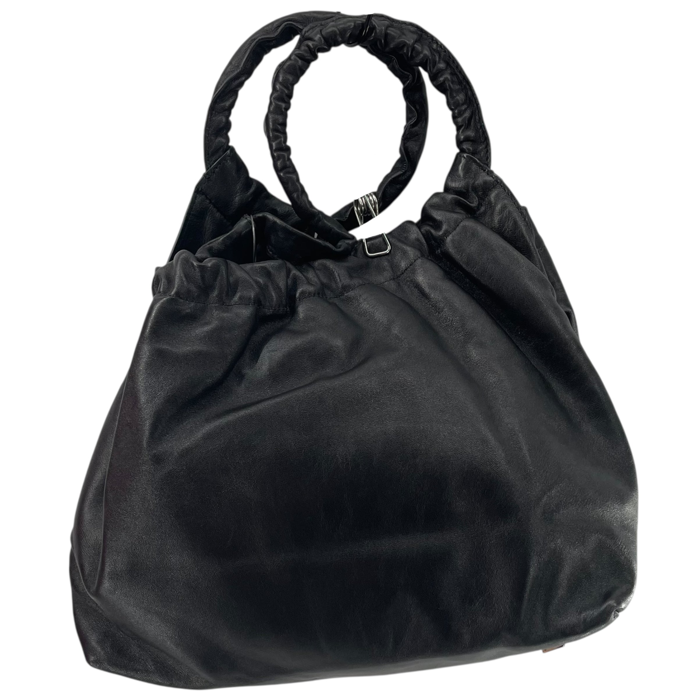THE ROW/Hand Bag/Leather/BLK/SCRUNCHED HANDLES view 2