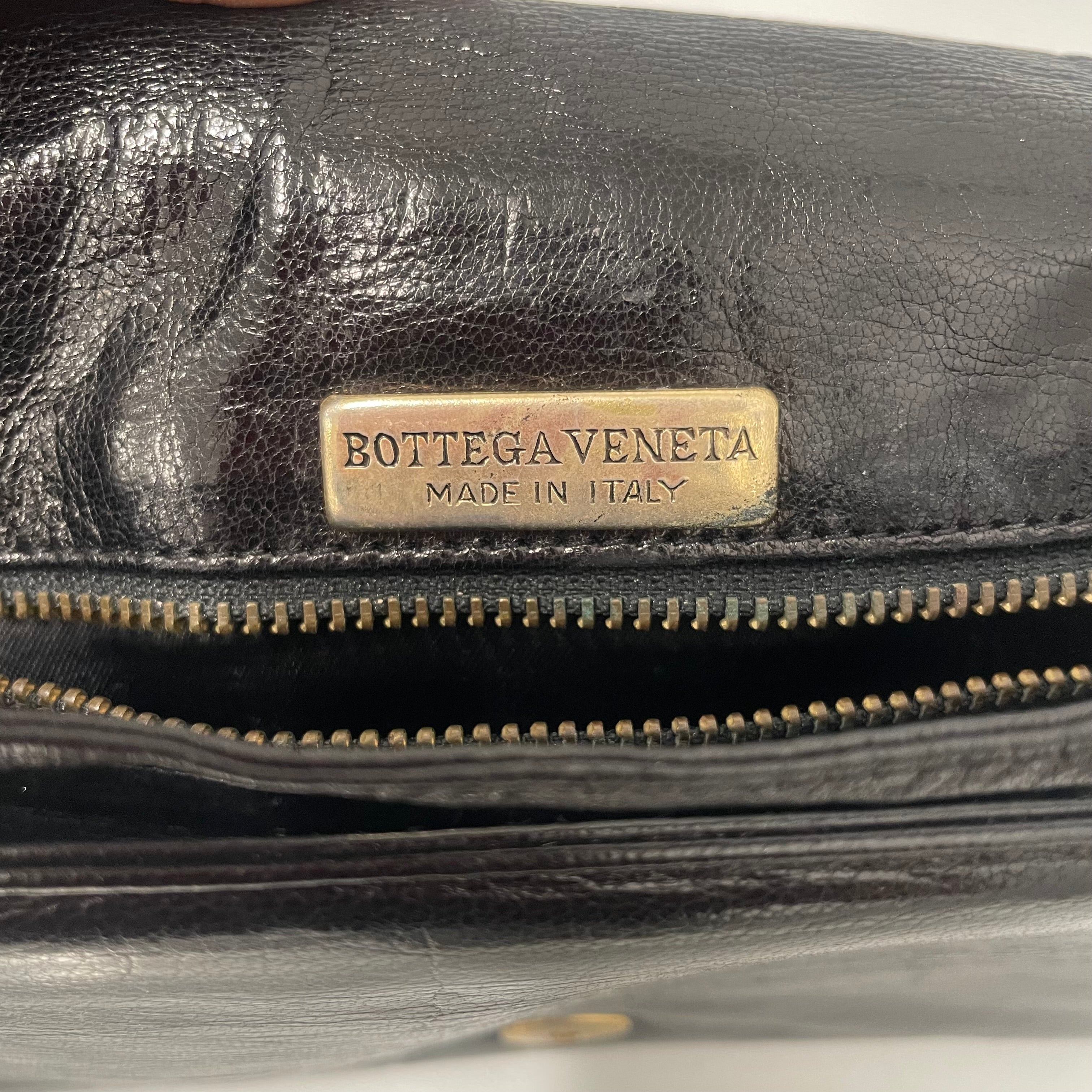 BOTTEGA VENETA/Cross Body Bag/Leather/BLK/DISTRESSED view 4