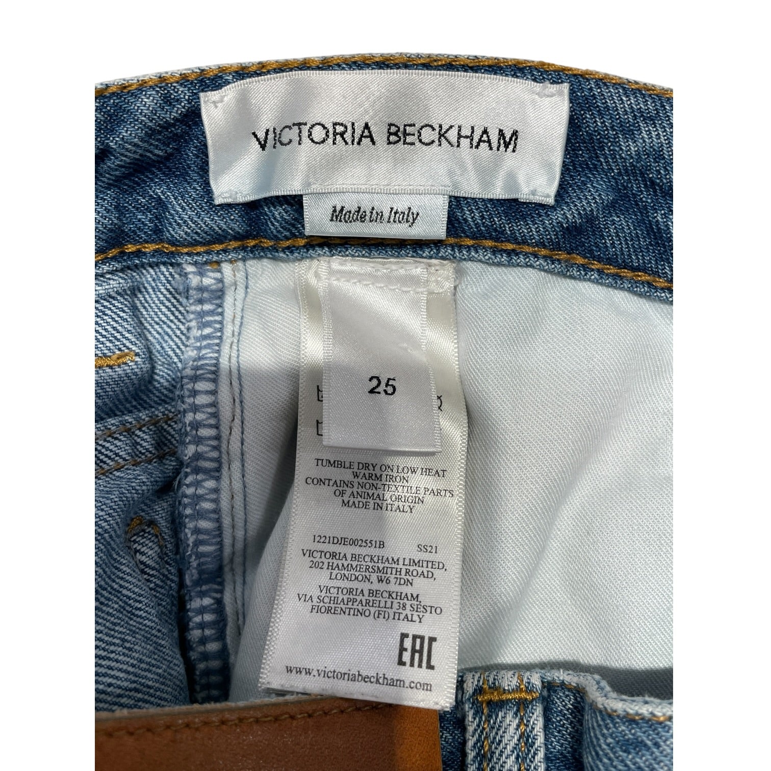 VICTORIA BECKHAM/Bottoms/25/Denim/BLU/Indigo Flare panels view 3