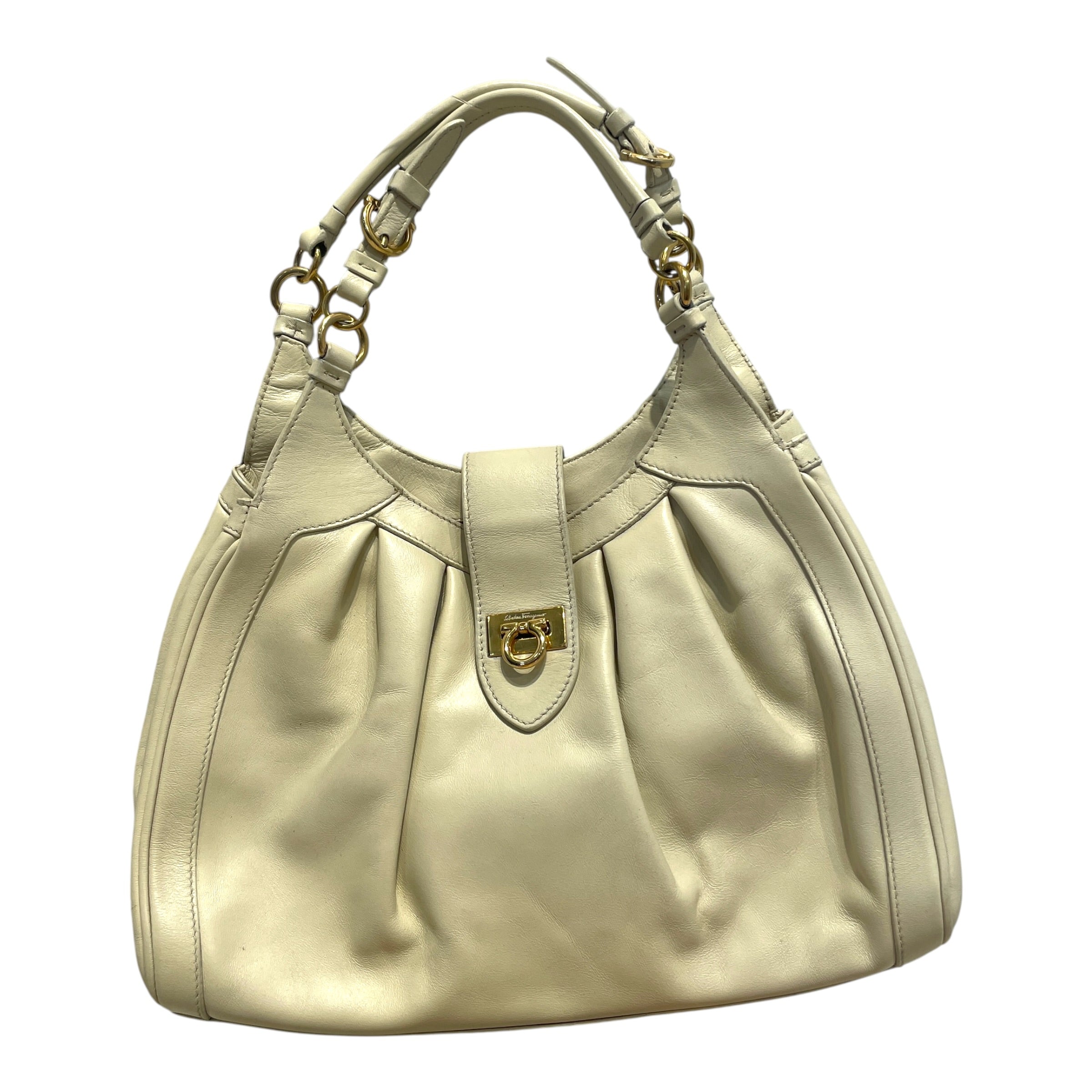 Salvatore Ferragamo/Hand Bag/Leather/WHT/Gancini view 1