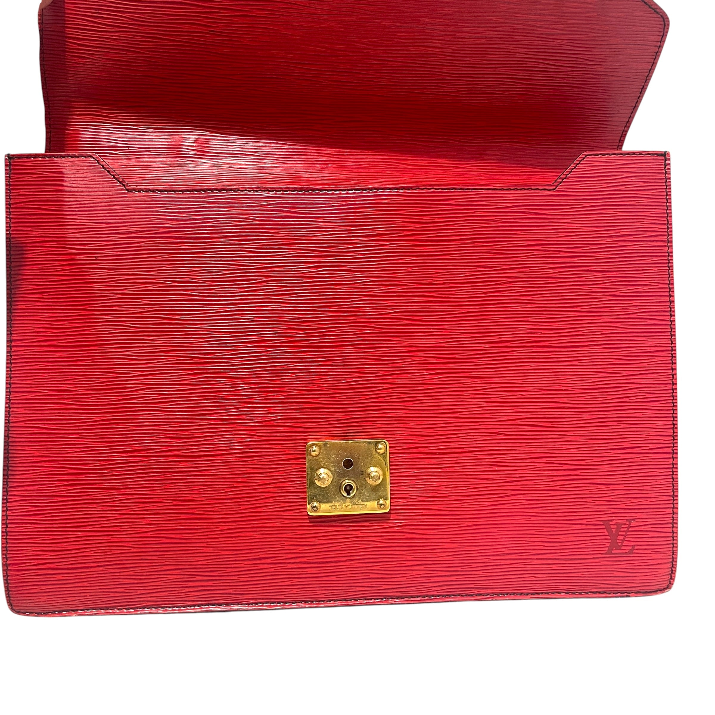 LOUIS VUITTON/Briefcase/Leather/RED/Serviette Conseiller view 9