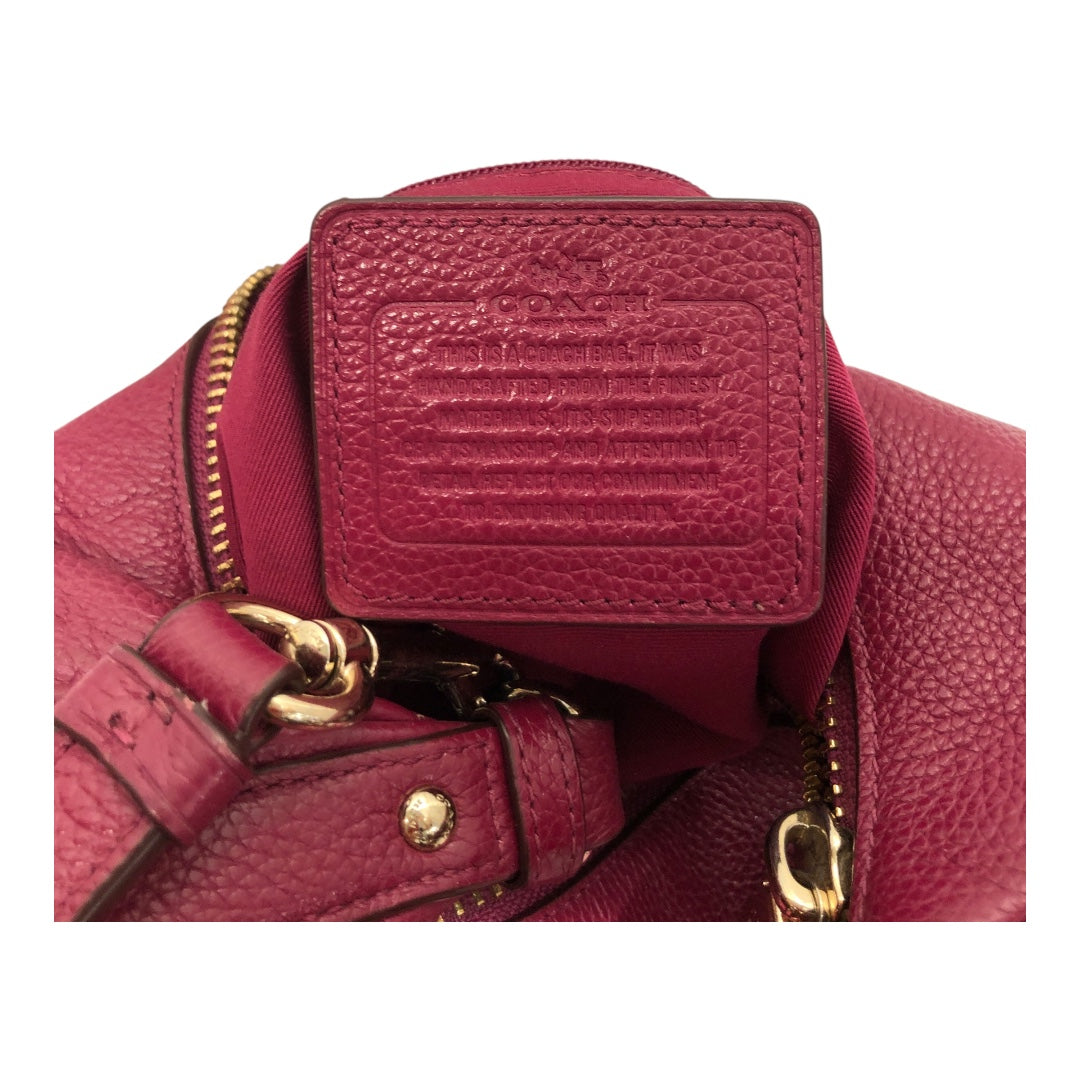 COACH/Bag/Leather/PNK/BIG DARK PINK POUCH BAG view 6