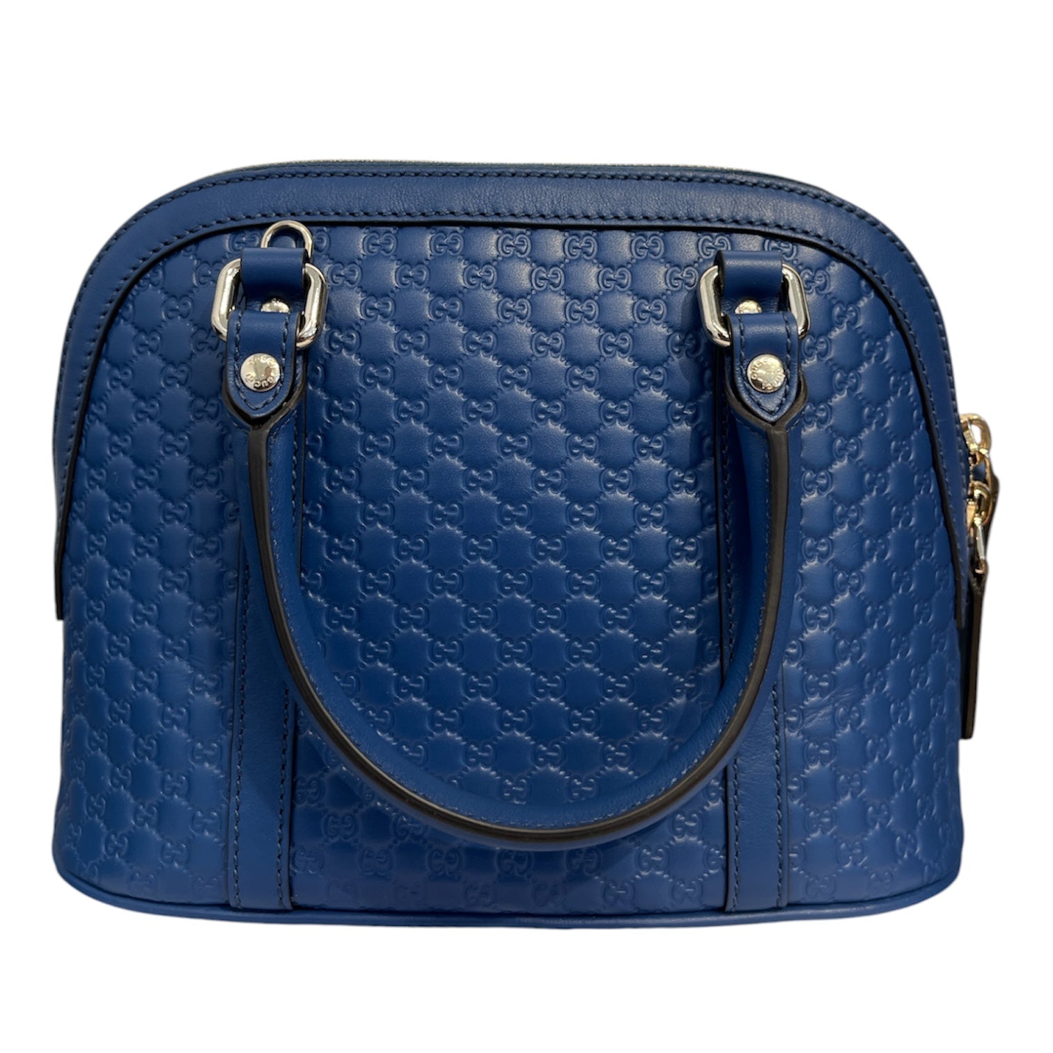 GUCCI/Hand Bag/Leather/BLU/microguccissima dome bag view 2