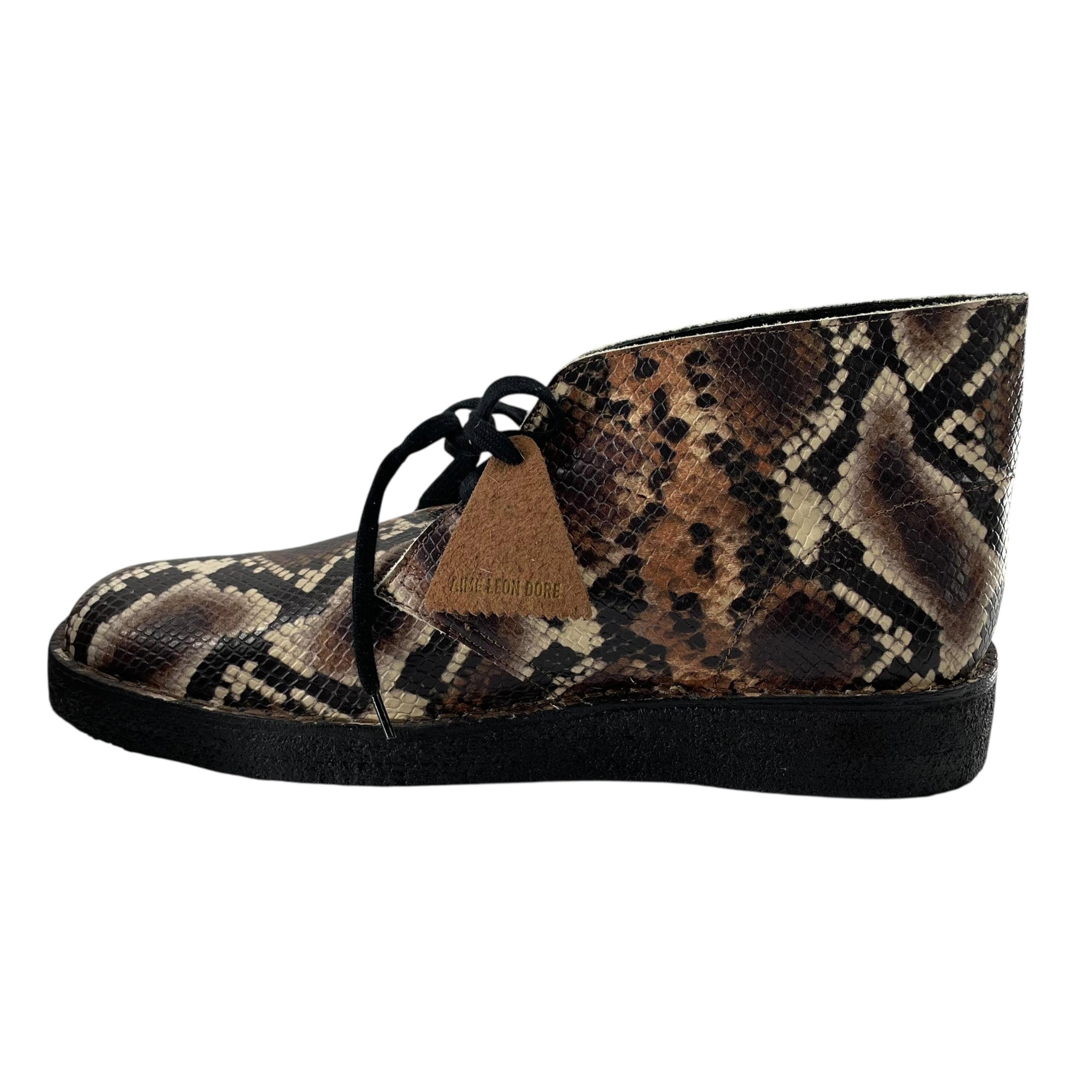 AIME LEON DORE/Clarks/Hi-Sneakers/US 13/All Over Print/Leather/BRW/SNAKESKIN view 4