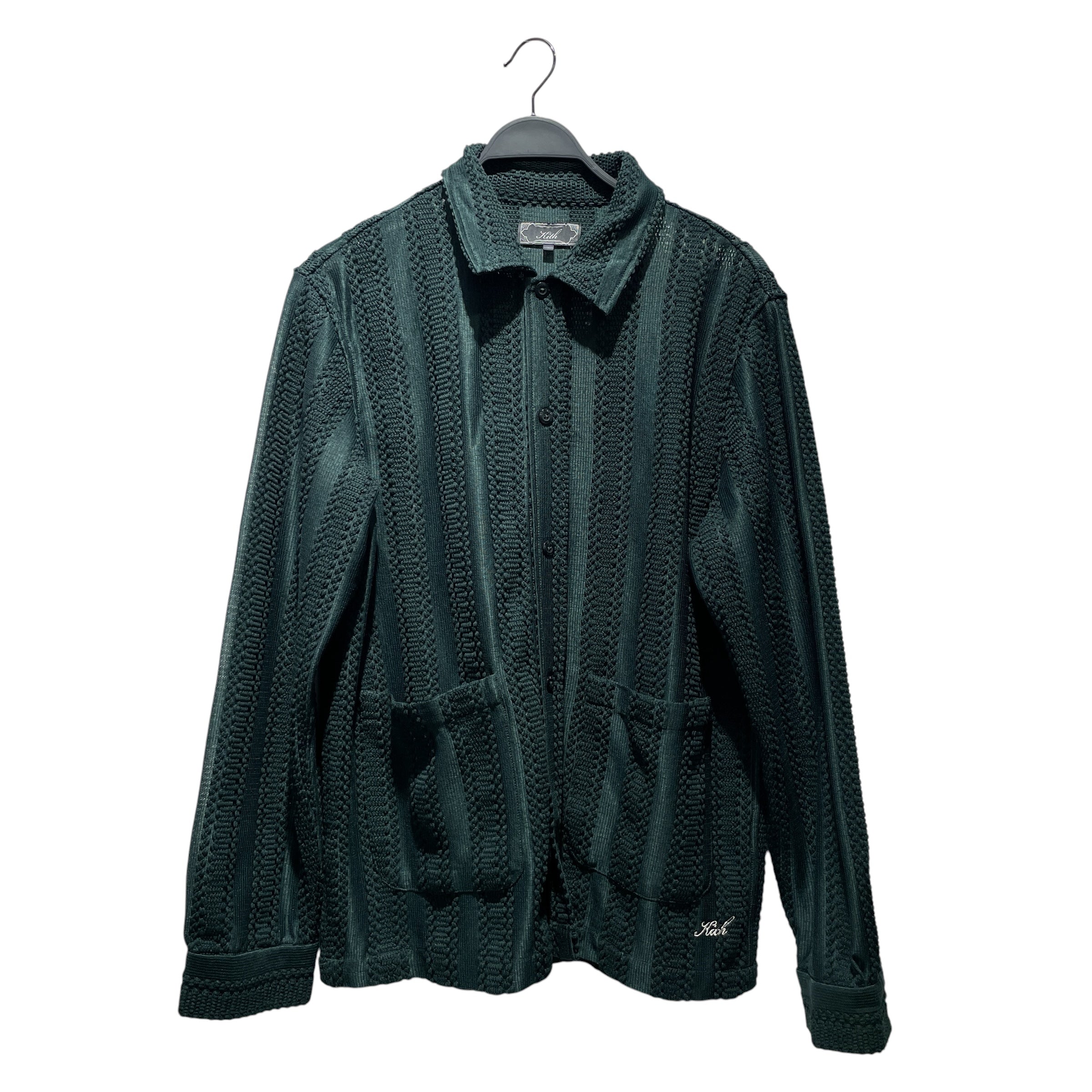 KITH/LS Shirt/L/Cotton/GRN/Dual front pocket view 1