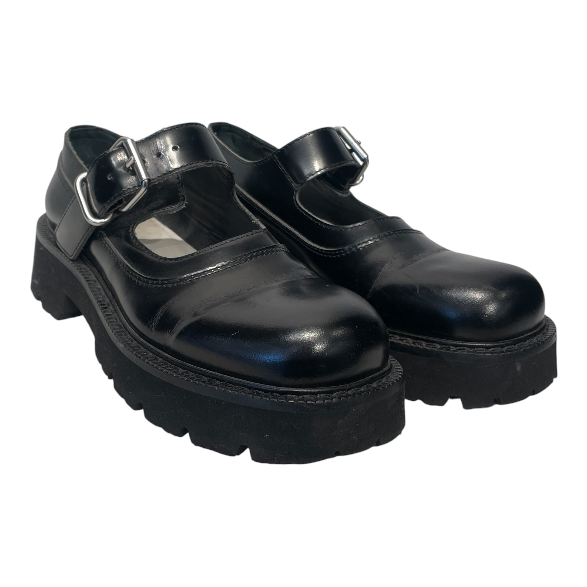 MM6/Loafers/EU 38.5/Leather/BLK/MARY JANE view 1