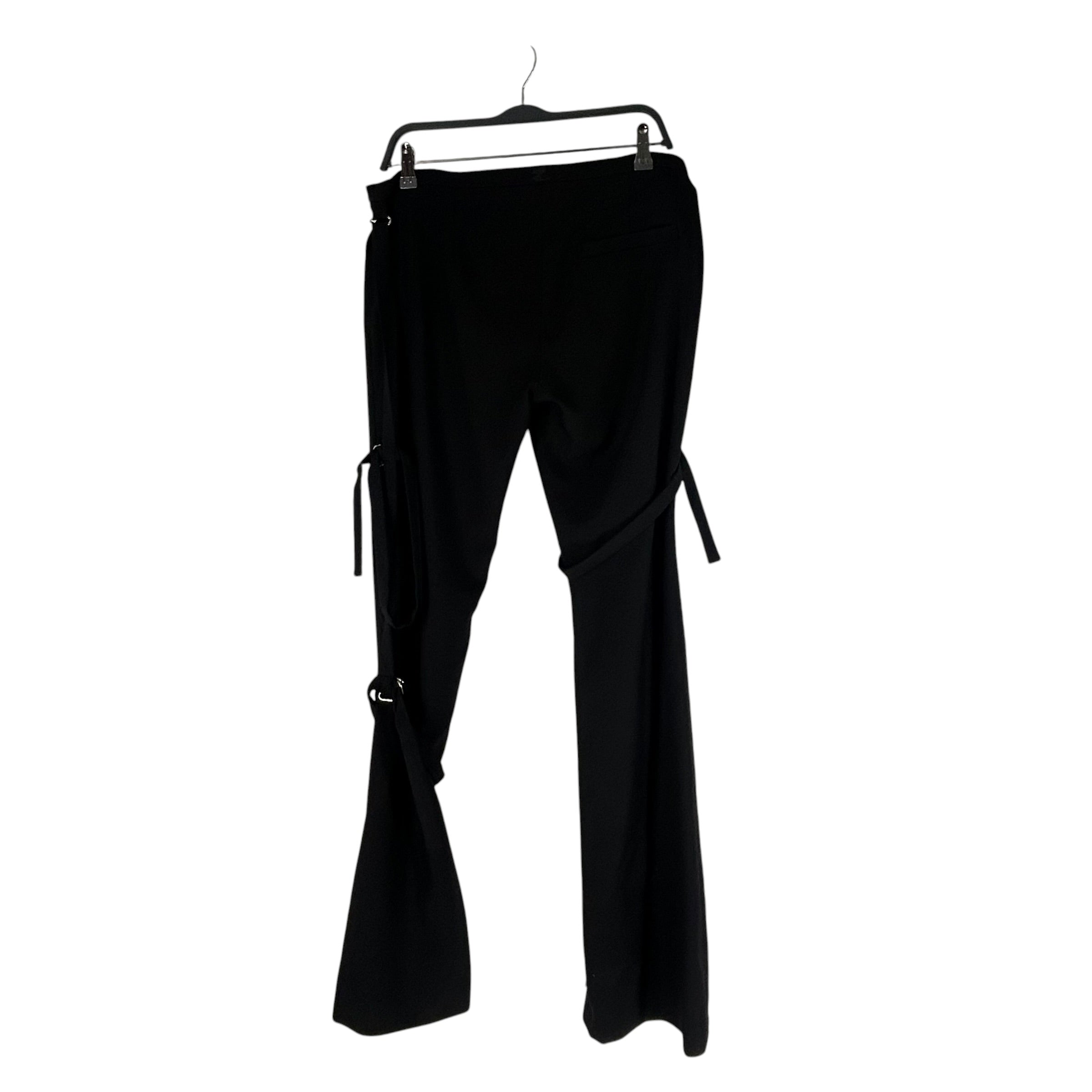 Courreges/Straight Pants/40/Cotton/BLK/STRAPS ON LEGS view 2