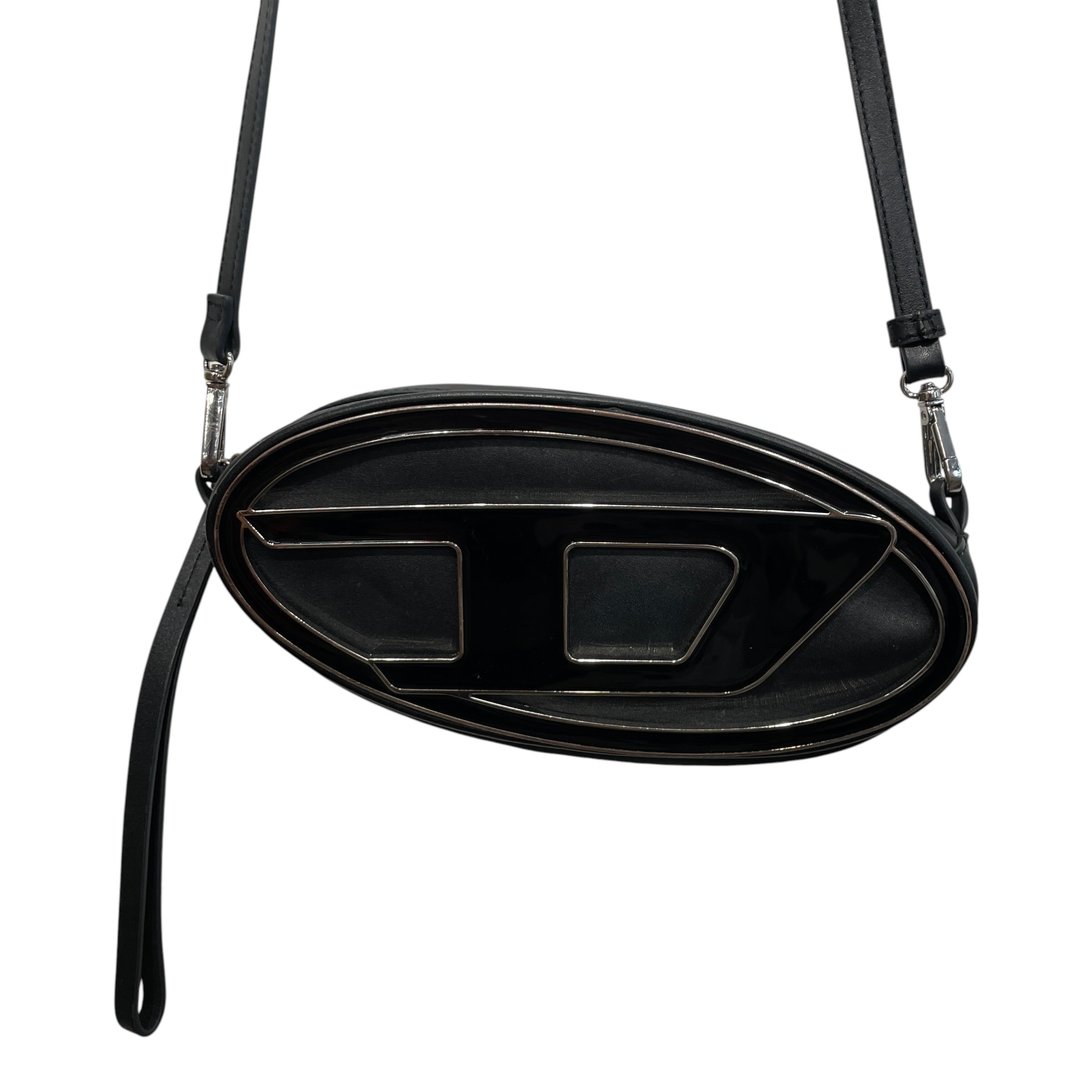DIESEL/Cross Body Bag/Leather/BLK/D LOGO FRONT view 6