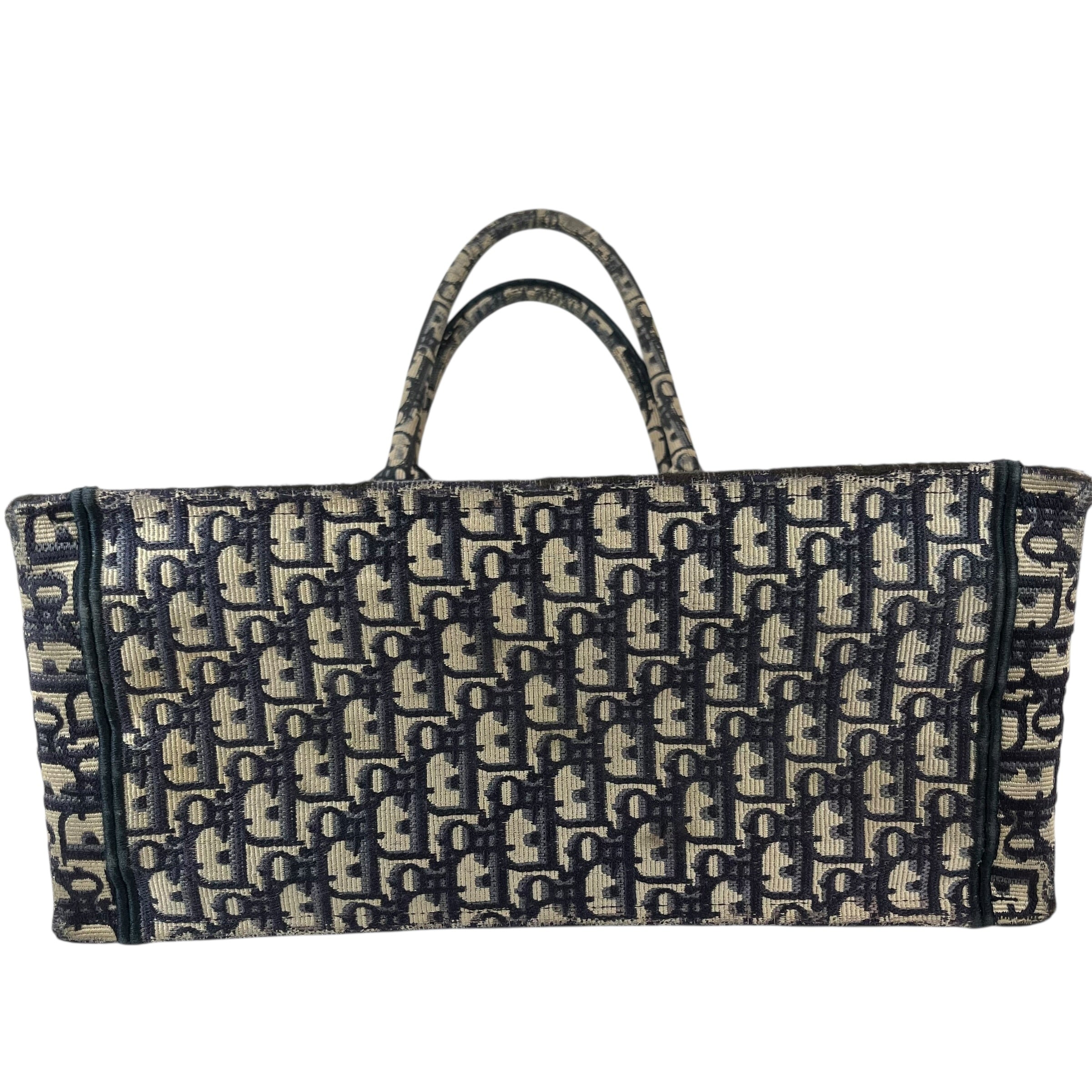 Christian Dior/Tote Bag/Monogram/Leather/NVY/BOOK TOTE view 3