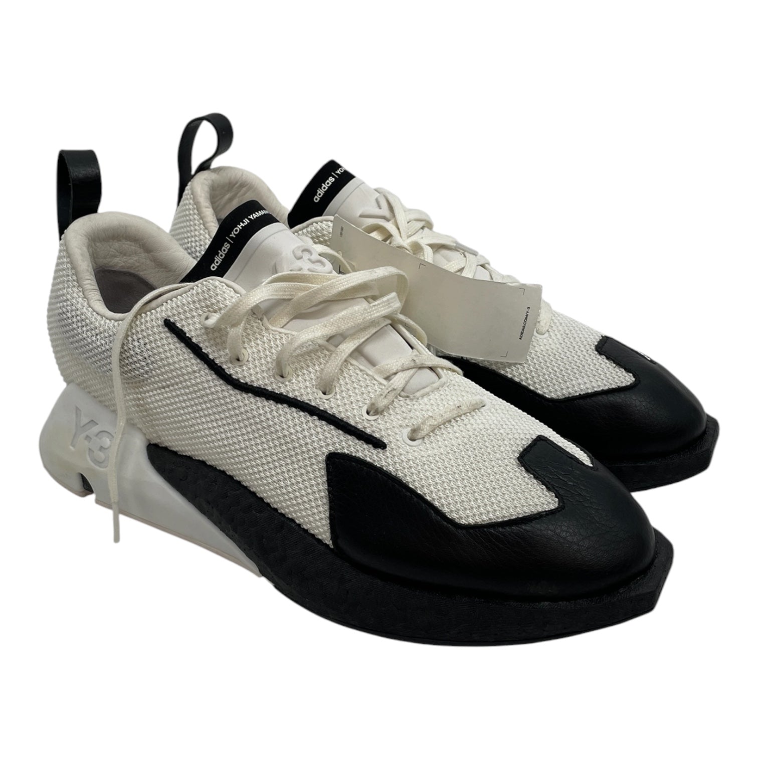 Y-3/Low-Sneakers/US 11/Leather/WHT/LEATHER TOE/EXAGGERATED HEEL view 1