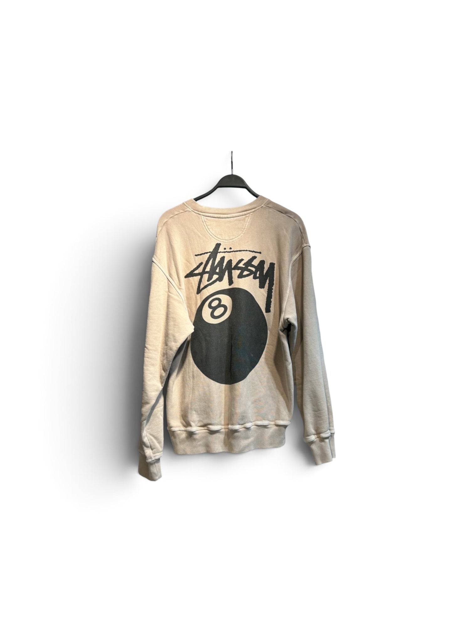 STUSSY/Sweatshirt/L/Cotton/CRM/8 ball sweatshirt view 2