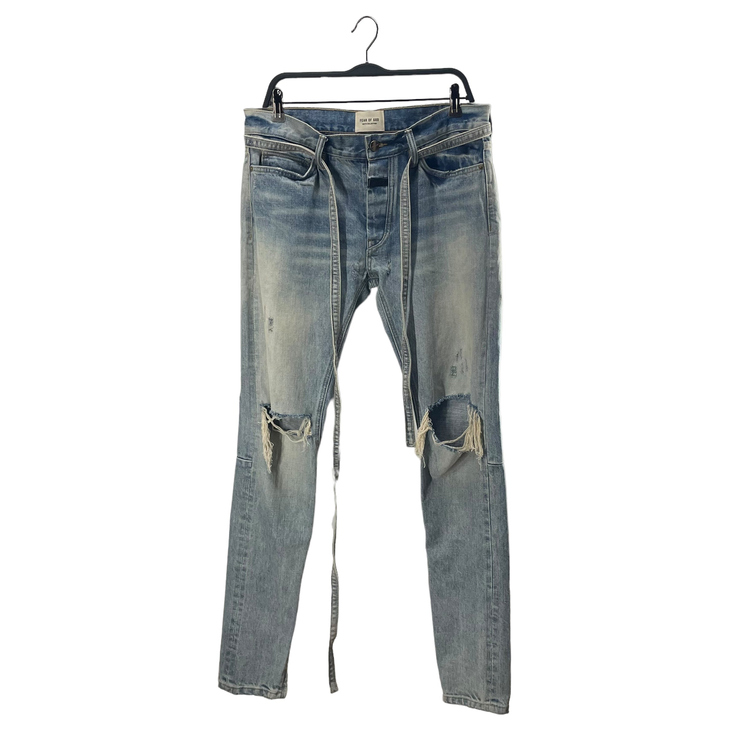FEAR OF GOD/Skinny Pants/32/Denim/BLU/SIXTH COLLECTION / KNEE SLITS view 1