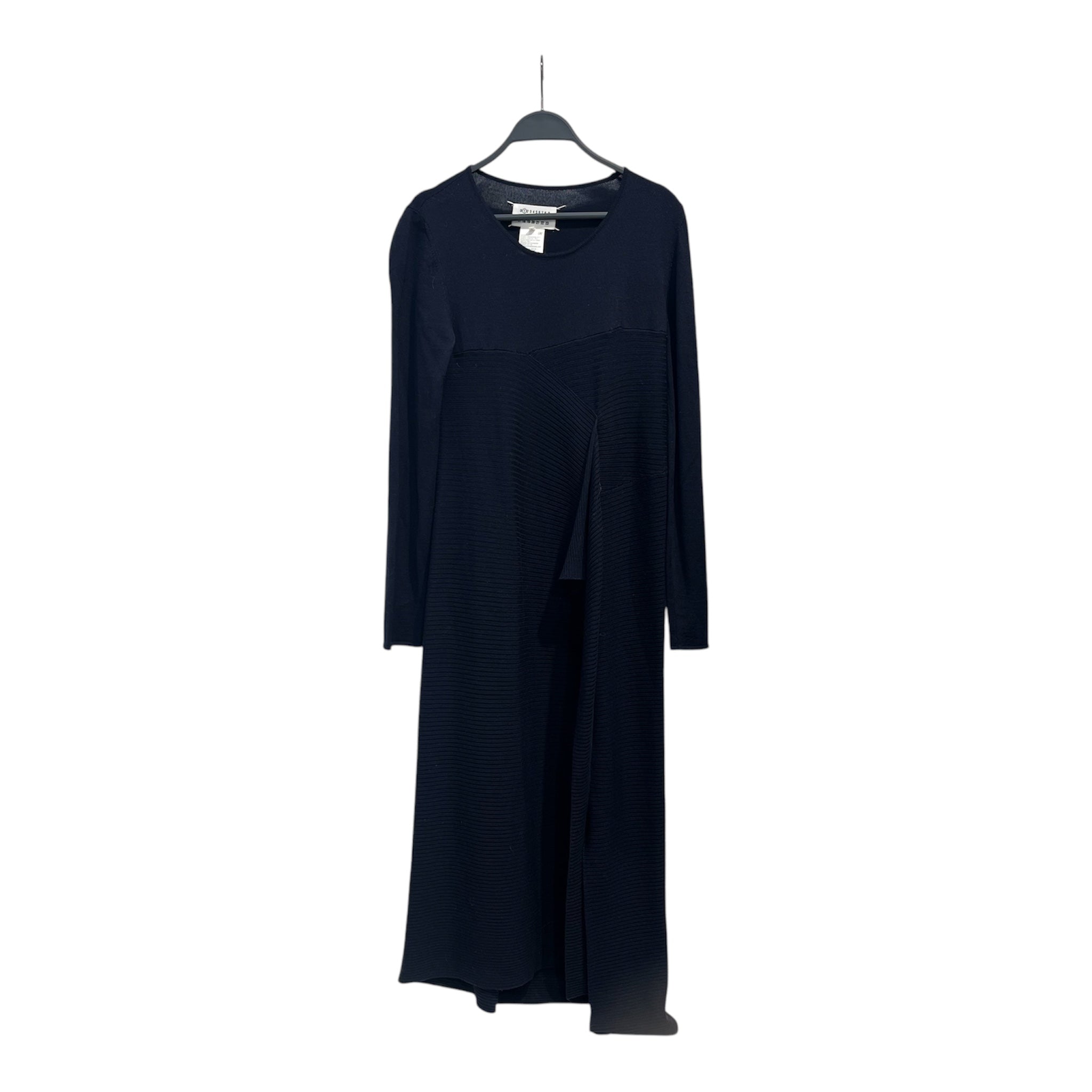 Maison Margiela/LS Dress/1/Wool/BLU/ribbed dress view 1