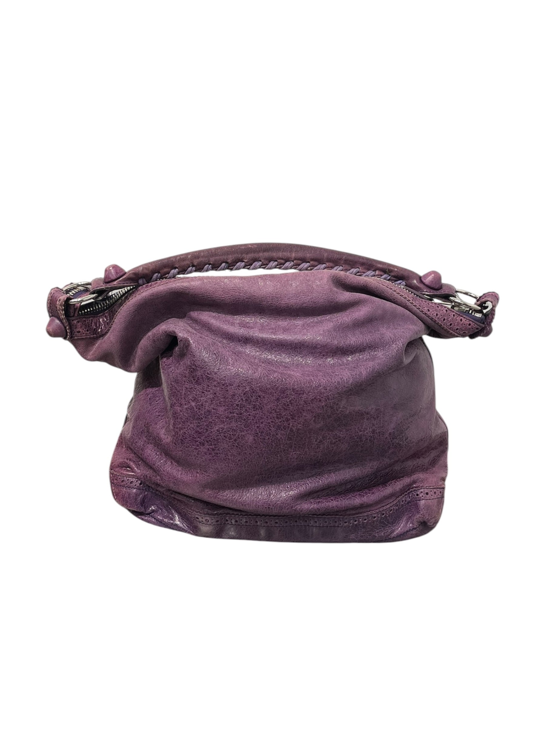 BALENCIAGA/Bag/Leather/PPL/MOTO GIANT BROGUES HOBO BAG view 2