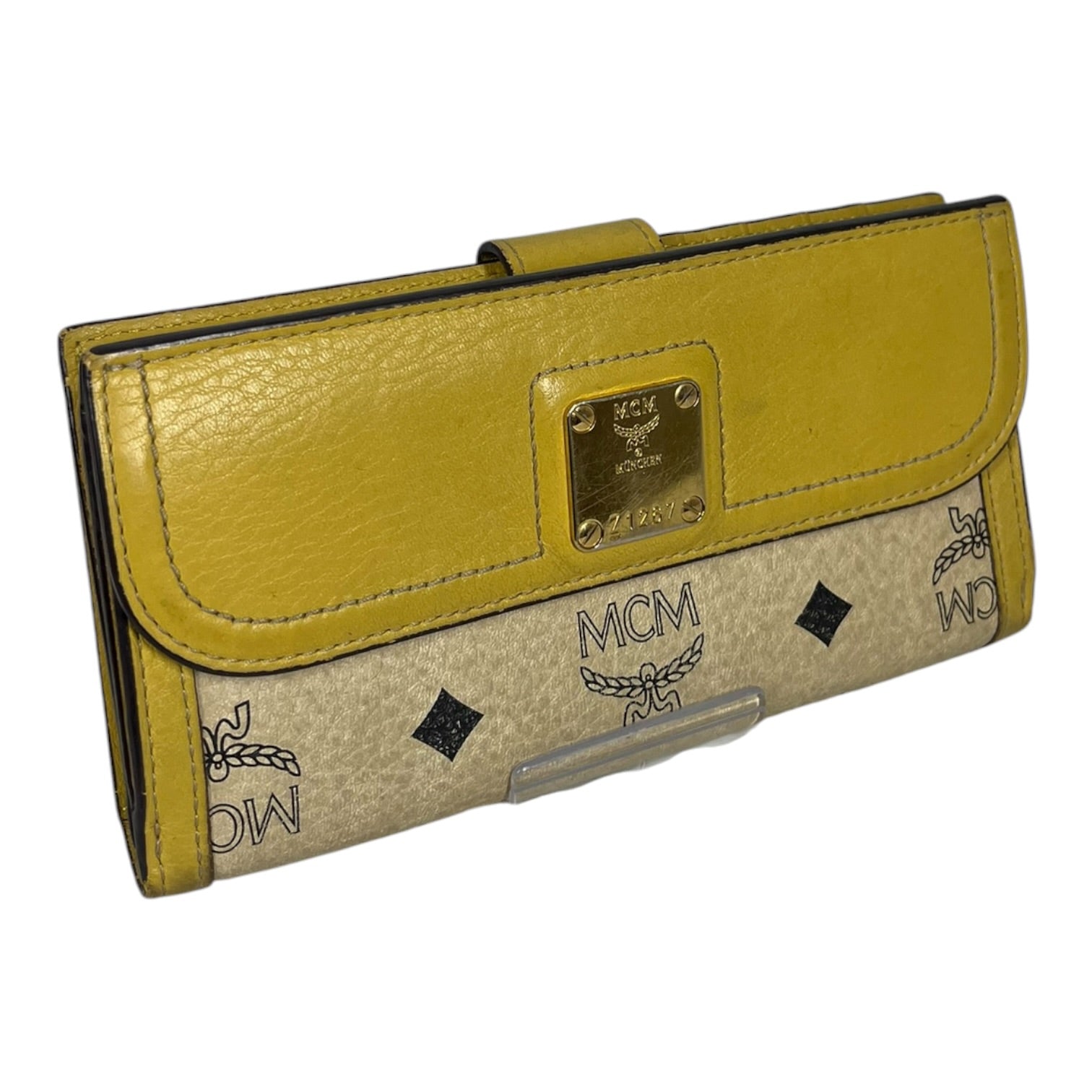 MCM/Long Wallet/Monogram/Leather/YEL/L's/ view 1